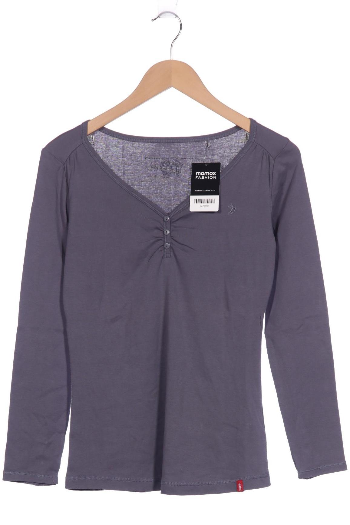 

edc by Esprit Damen Langarmshirt, blau, Gr. 36