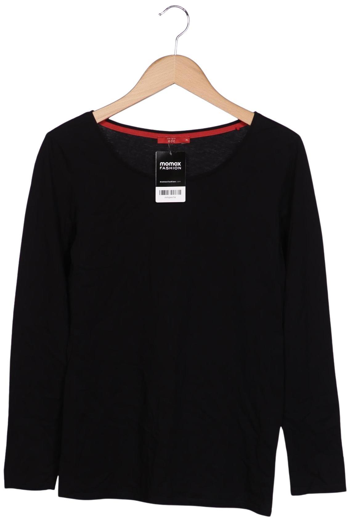 

edc by Esprit Damen Langarmshirt, schwarz, Gr. 44