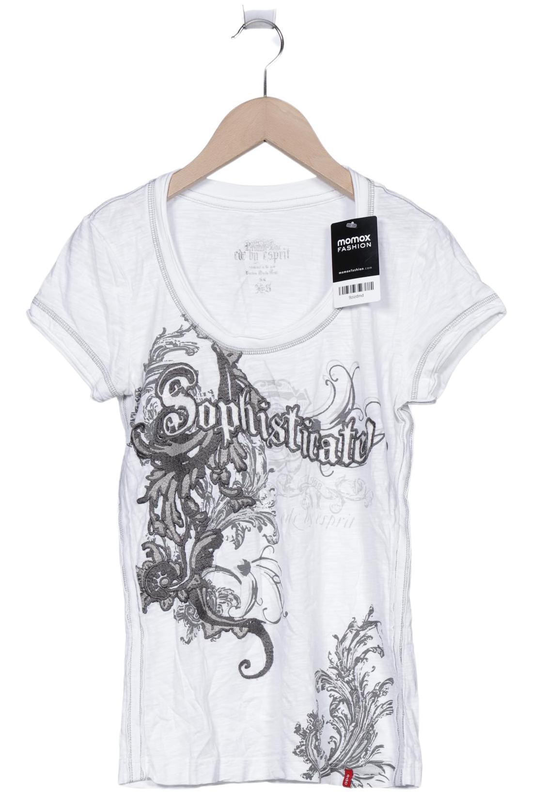 

edc by Esprit Damen T-Shirt, weiß, Gr. 34