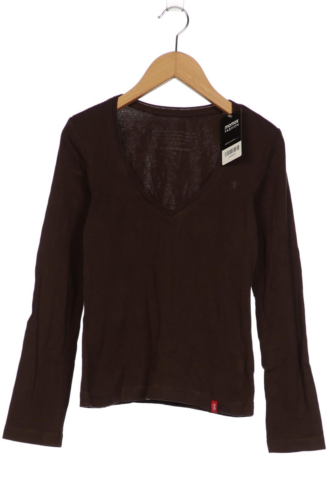 

edc by Esprit Damen Langarmshirt, braun, Gr. 36