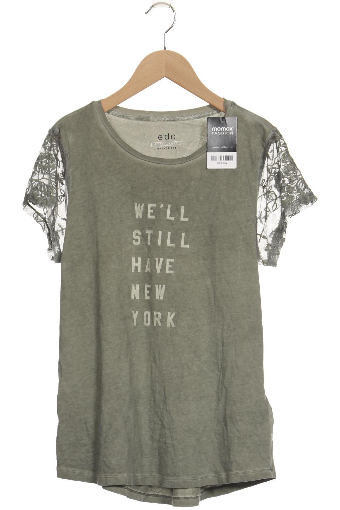 

edc by Esprit Damen T-Shirt, grün, Gr. 42