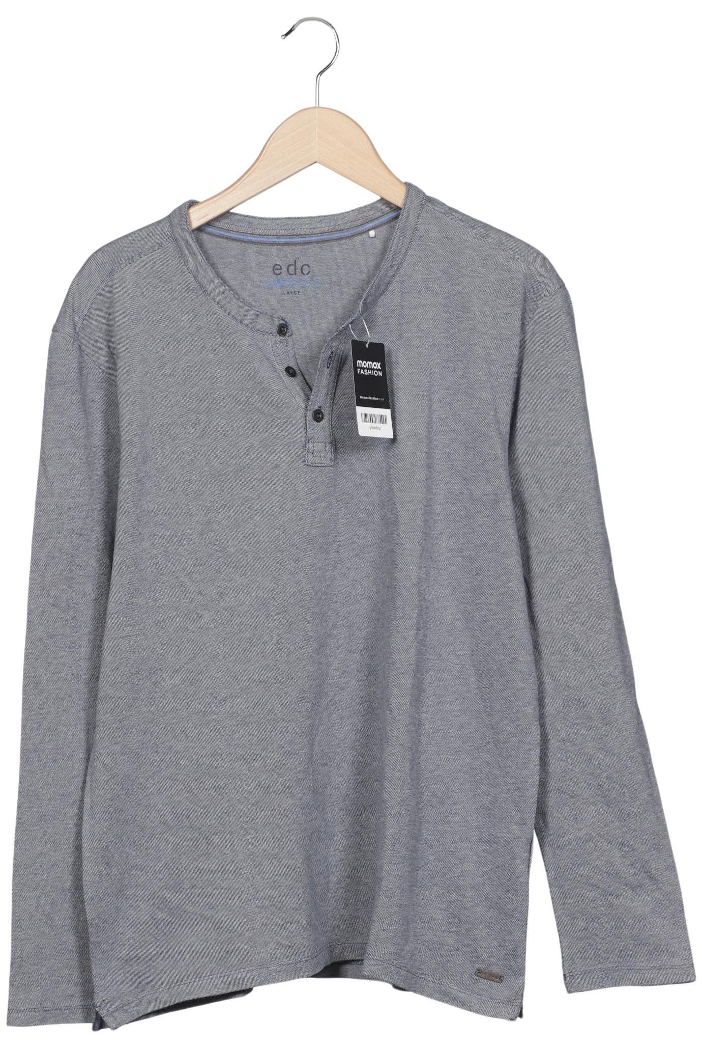 

edc by Esprit Herren Langarmshirt, grau, Gr. 52