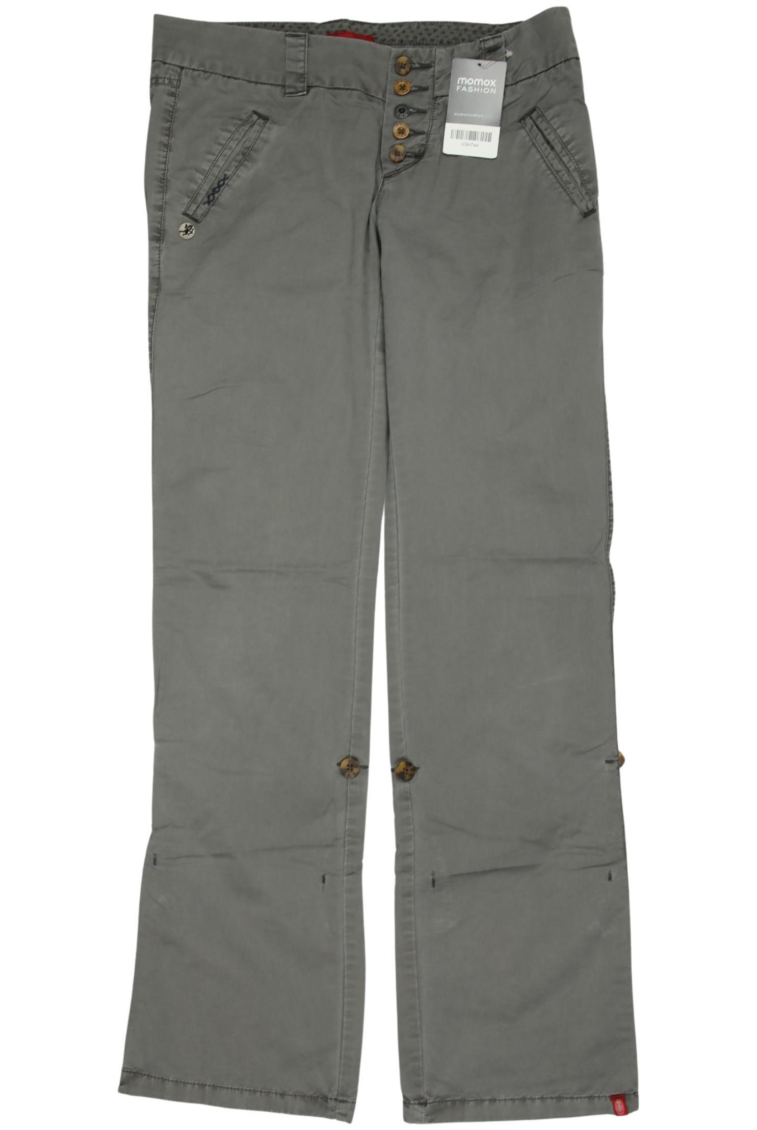 

edc by Esprit Damen Stoffhose, grau, Gr. 34