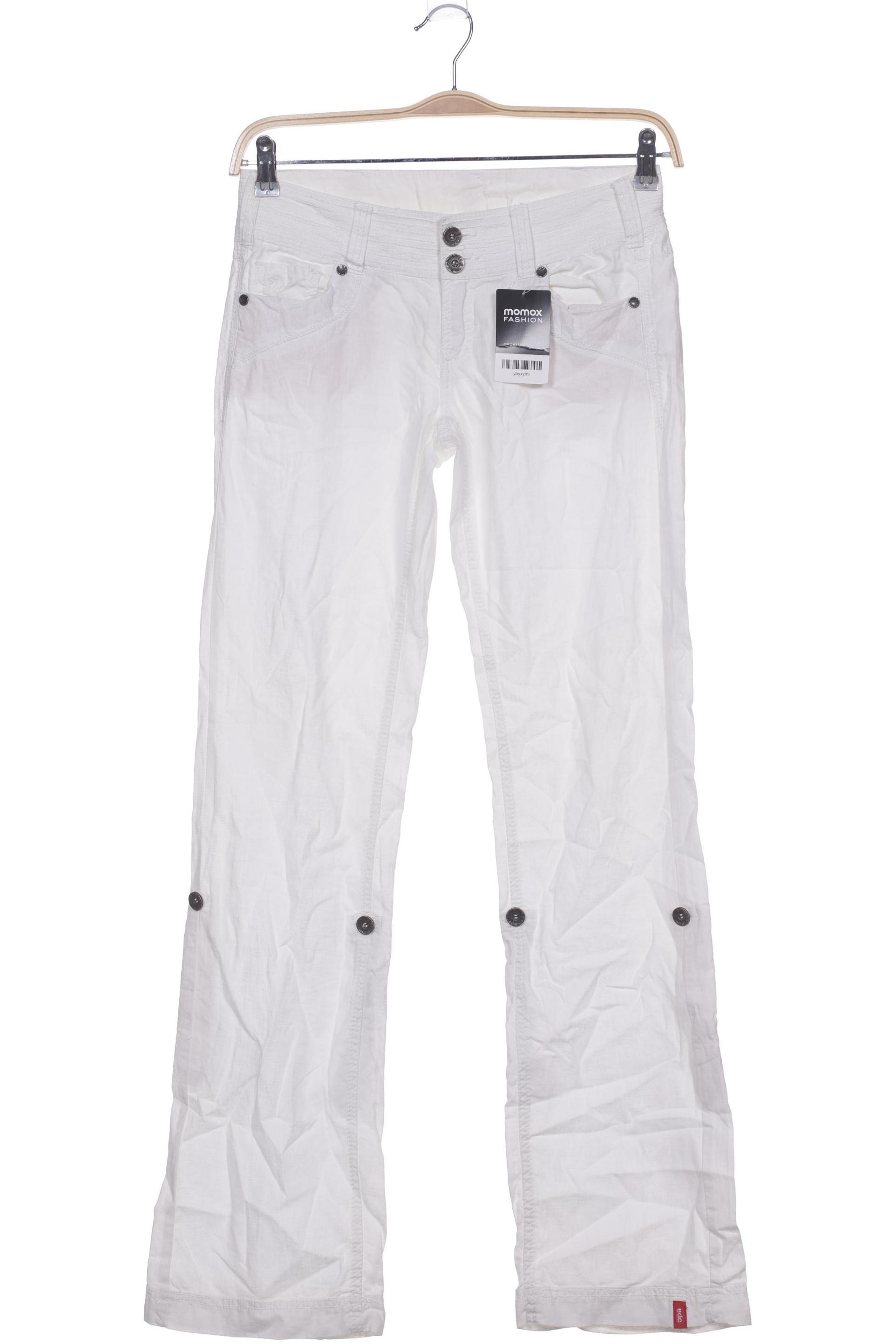 

edc by Esprit Damen Stoffhose, weiß, Gr. 34