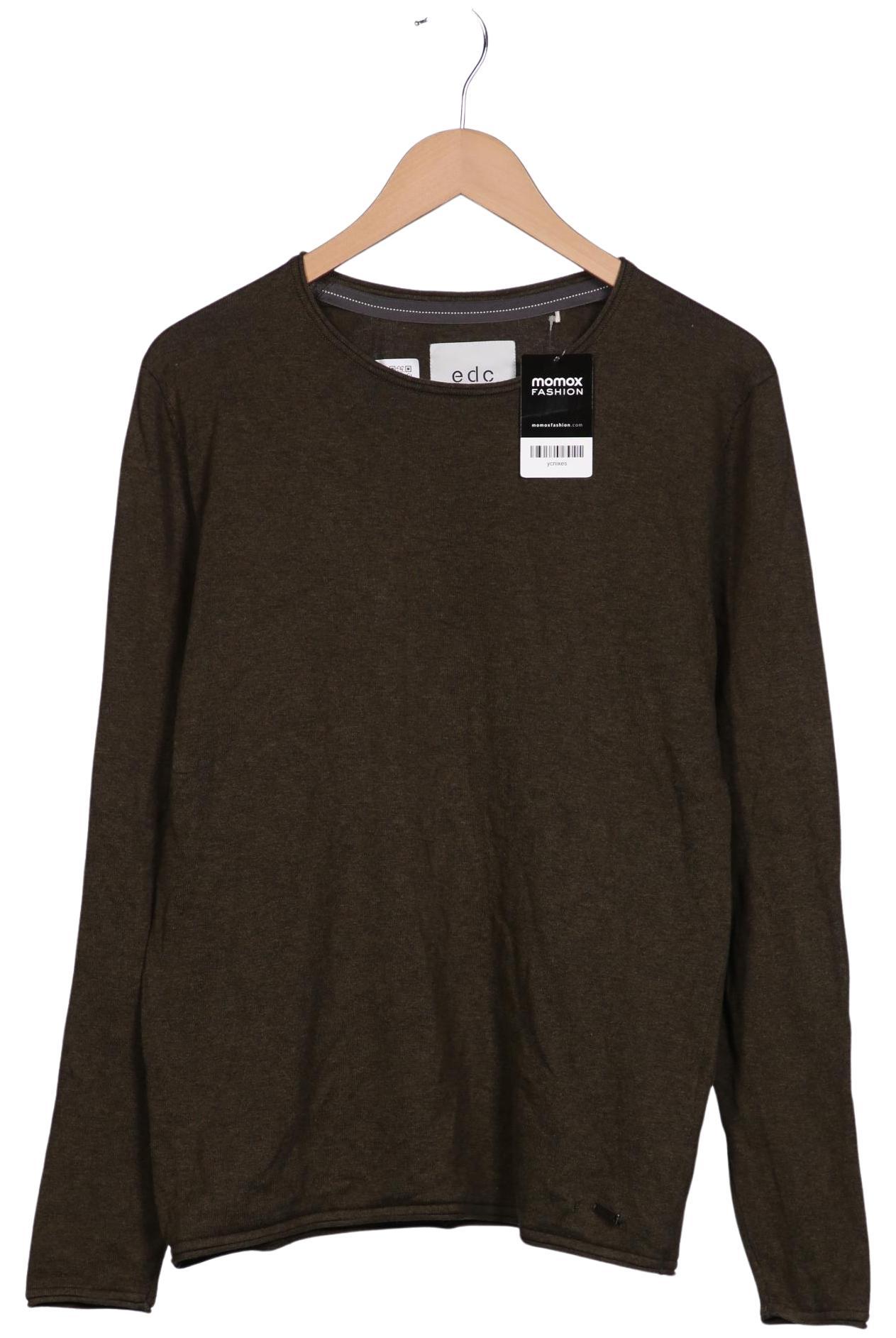 

edc by Esprit Herren Pullover, grün, Gr. 48