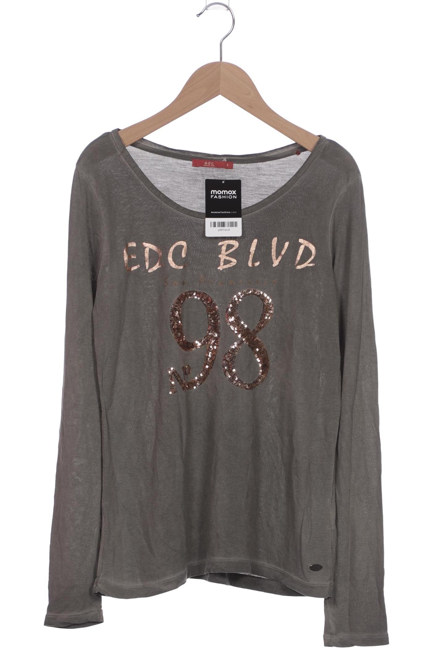

edc by Esprit Damen Langarmshirt, grau, Gr. 36
