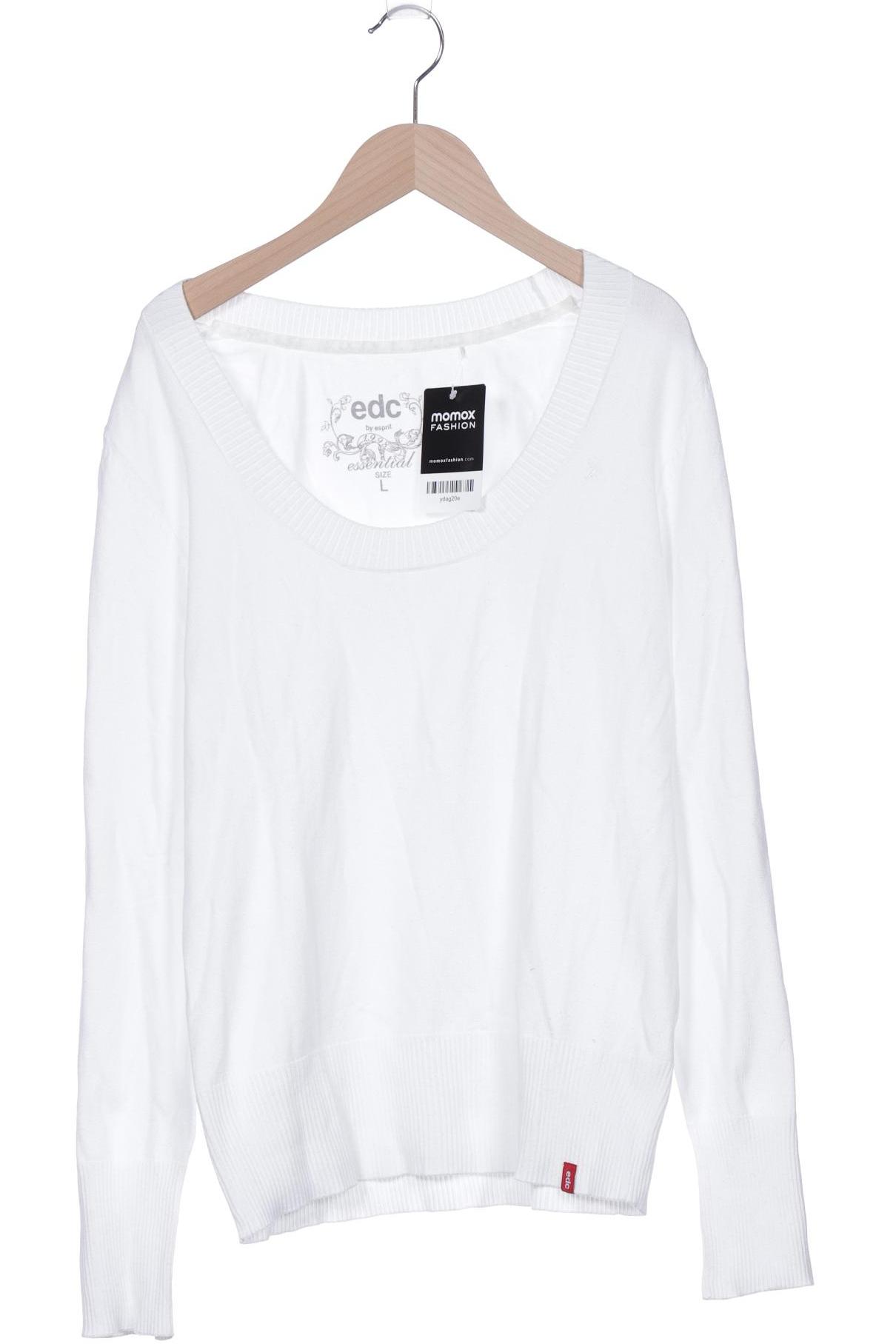 

edc by Esprit Damen Pullover, weiß, Gr. 42