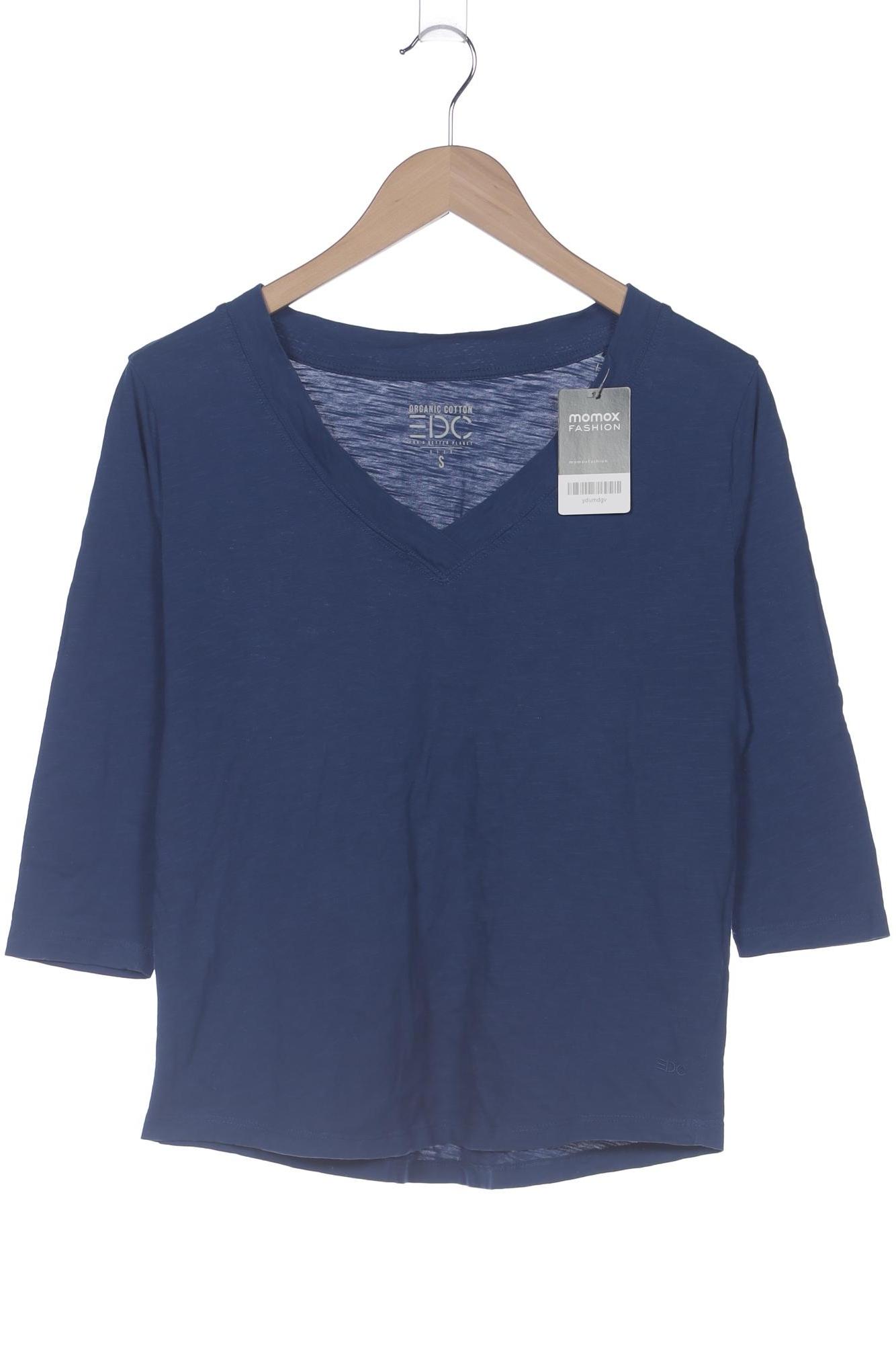 

edc by Esprit Damen Langarmshirt, marineblau, Gr. 36