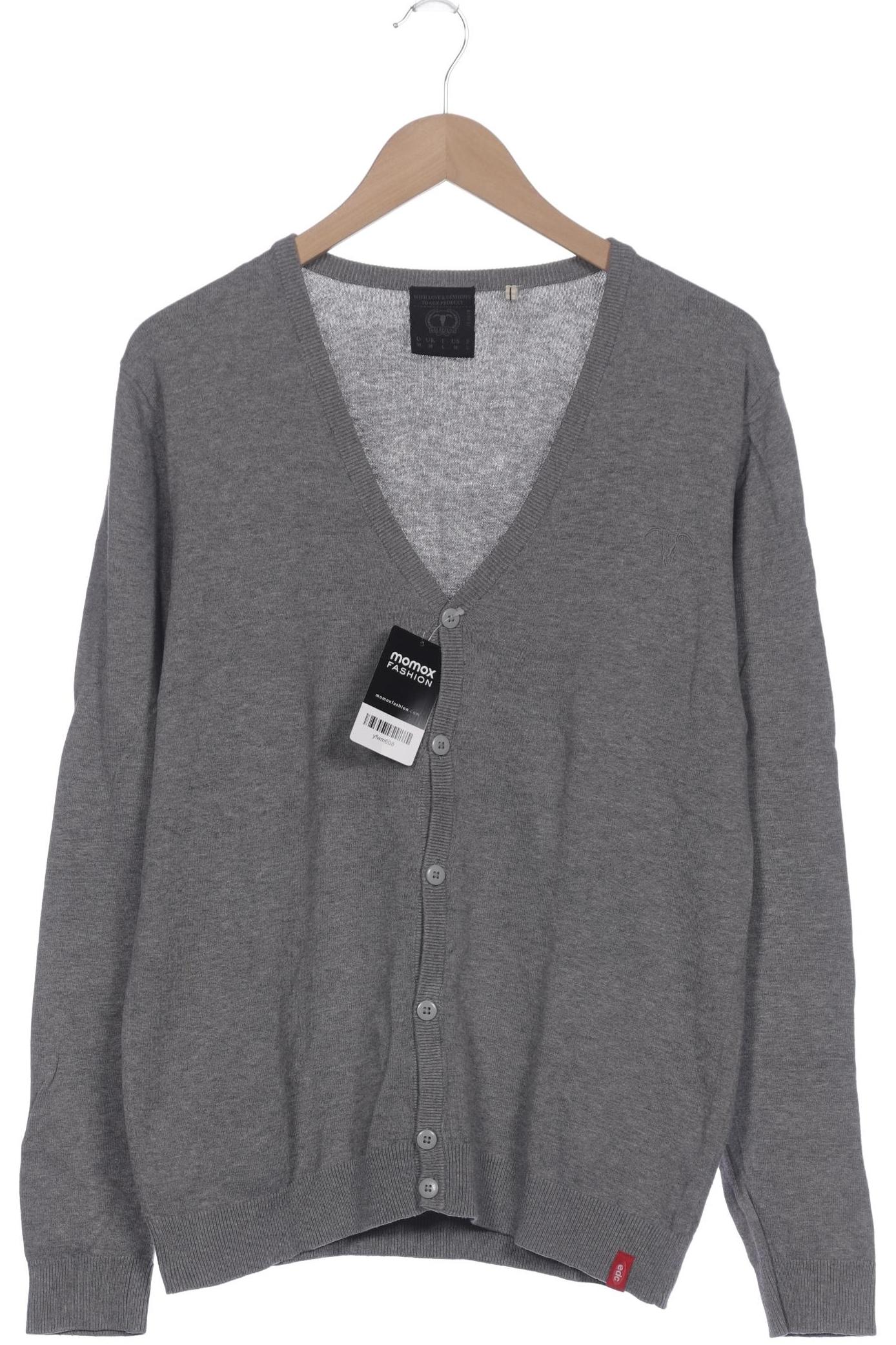 

edc by Esprit Herren Strickjacke, grau, Gr. 48