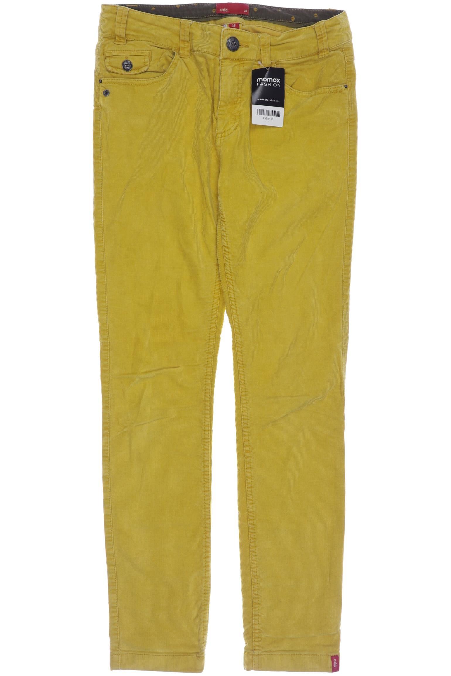 

edc by Esprit Damen Stoffhose, gelb, Gr. 38