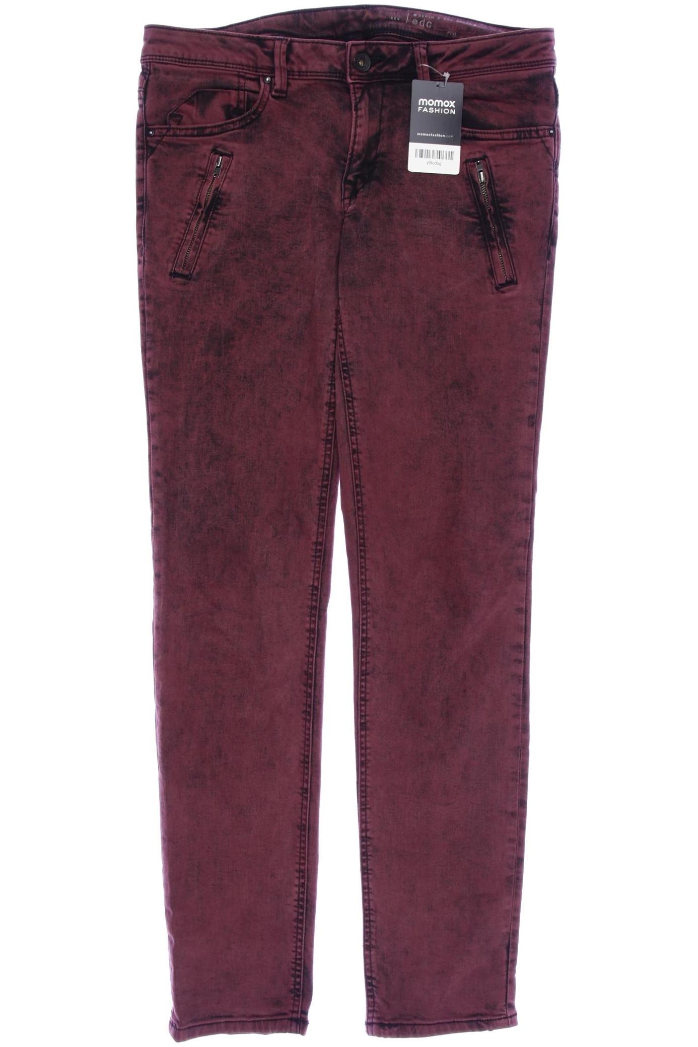 

edc by Esprit Damen Jeans, bordeaux, Gr. 31
