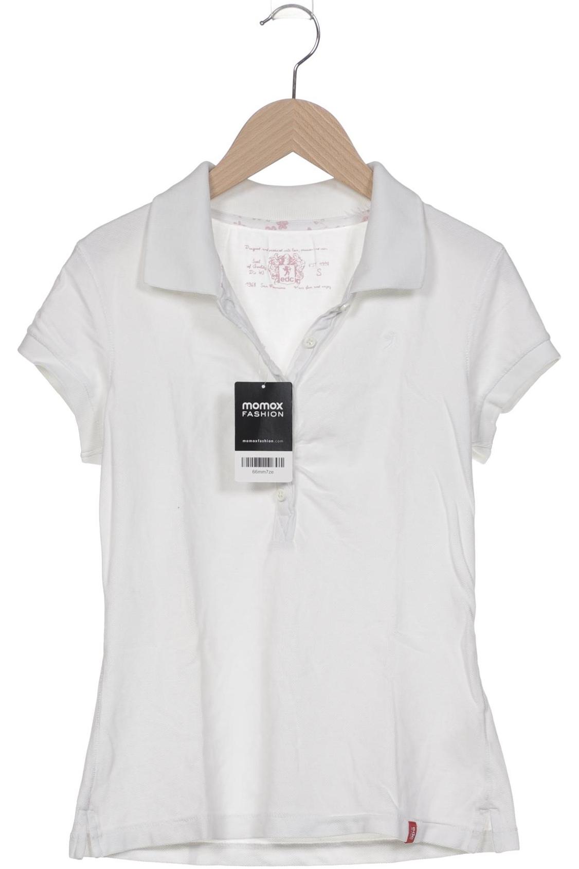 

edc by Esprit Damen Poloshirt, weiß, Gr. 36