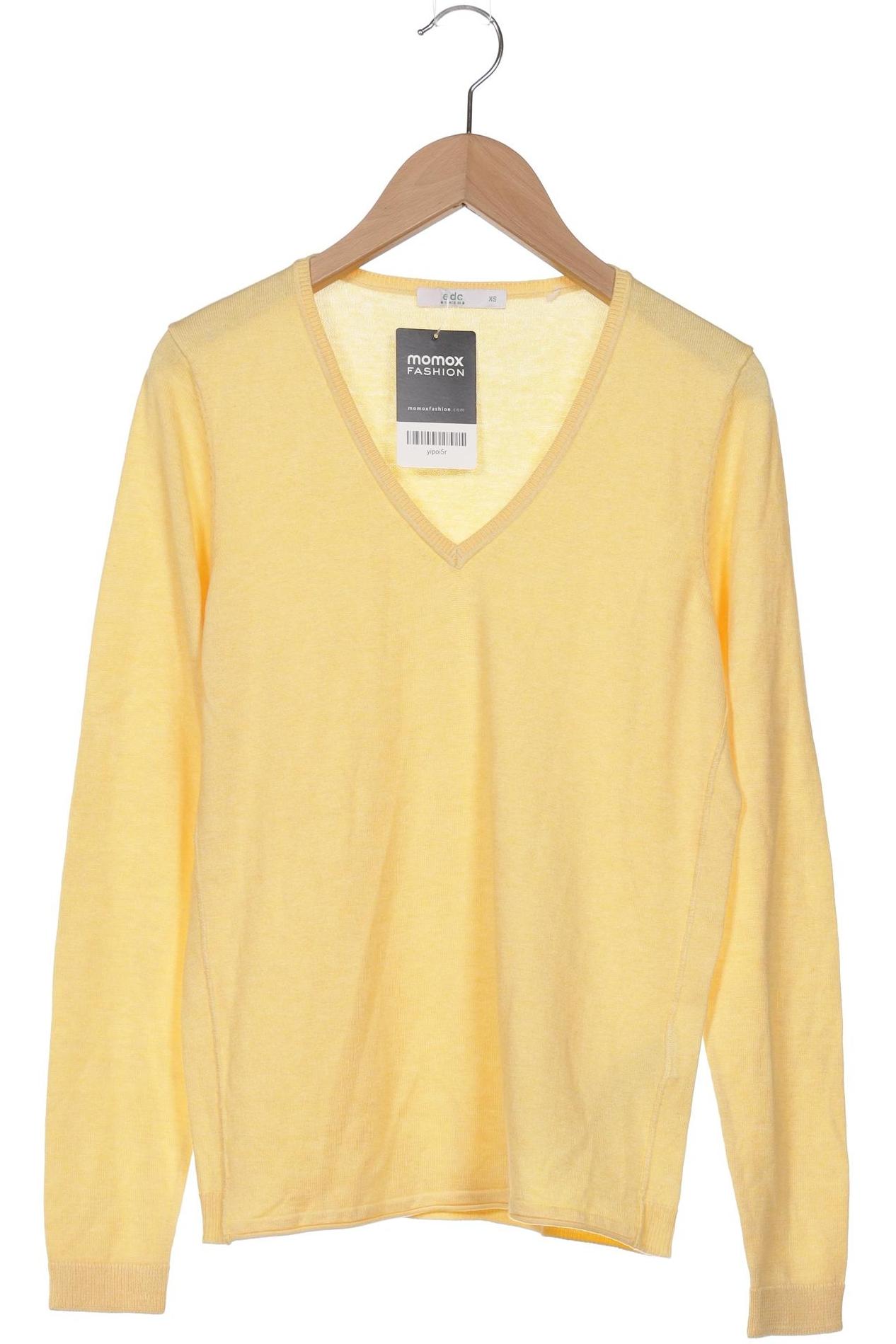 

edc by Esprit Damen Pullover, gelb, Gr. 34