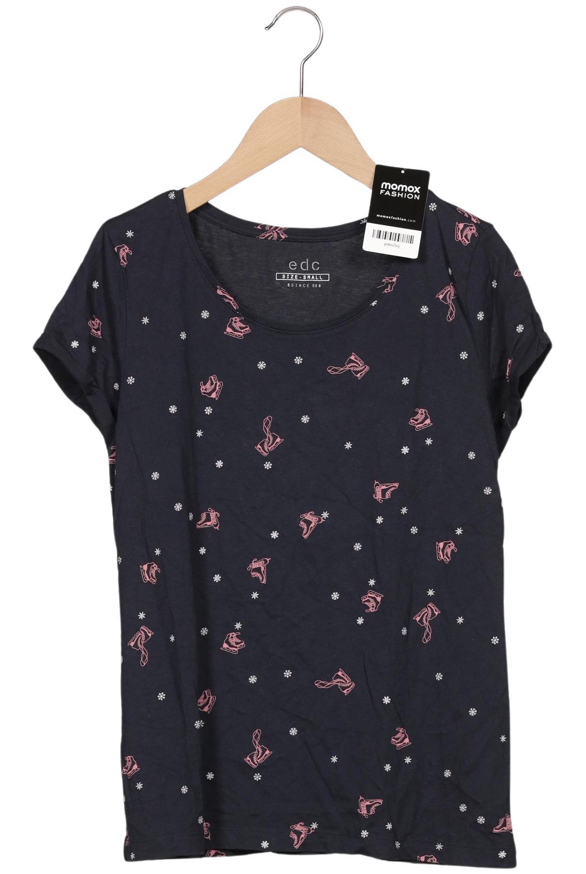 

edc by Esprit Damen T-Shirt, marineblau, Gr. 36