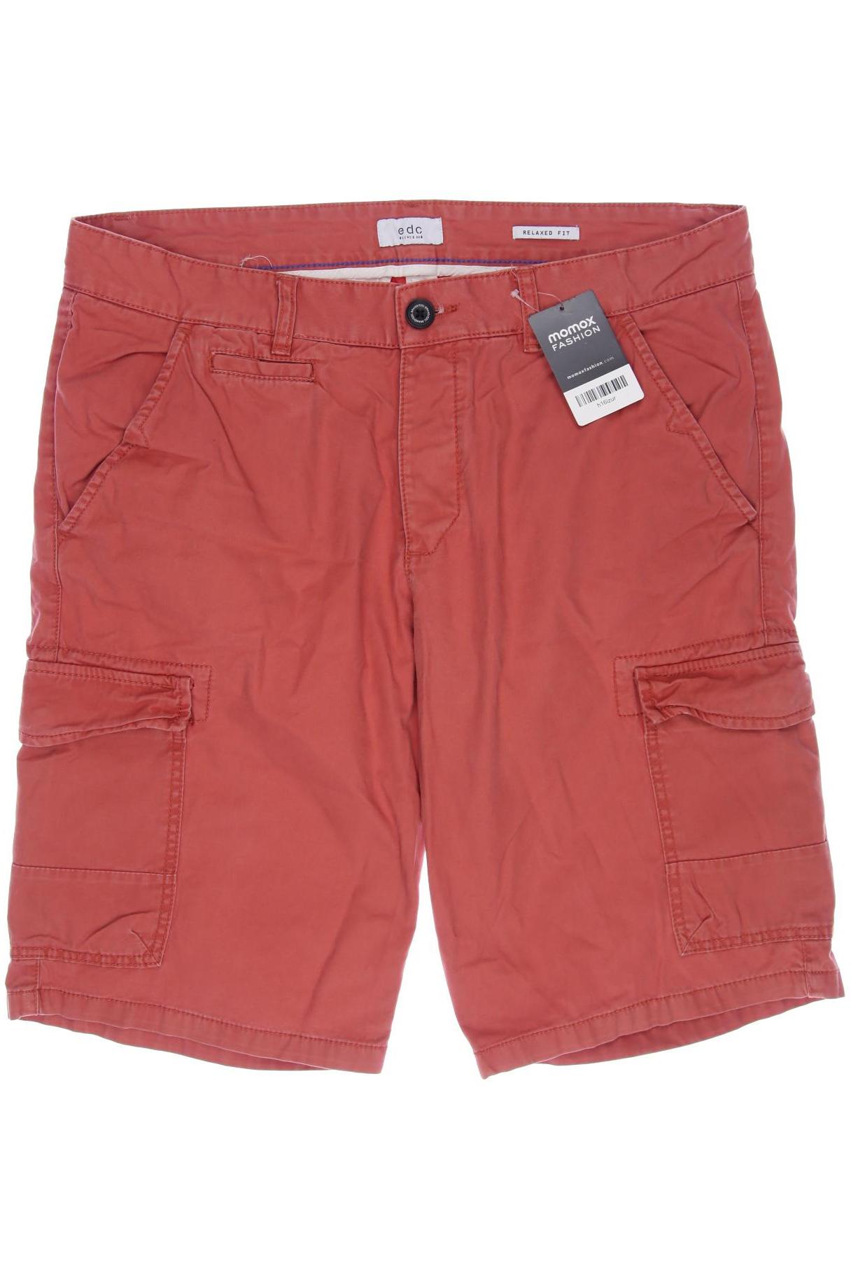 

edc by Esprit Herren Shorts, rot, Gr. 36