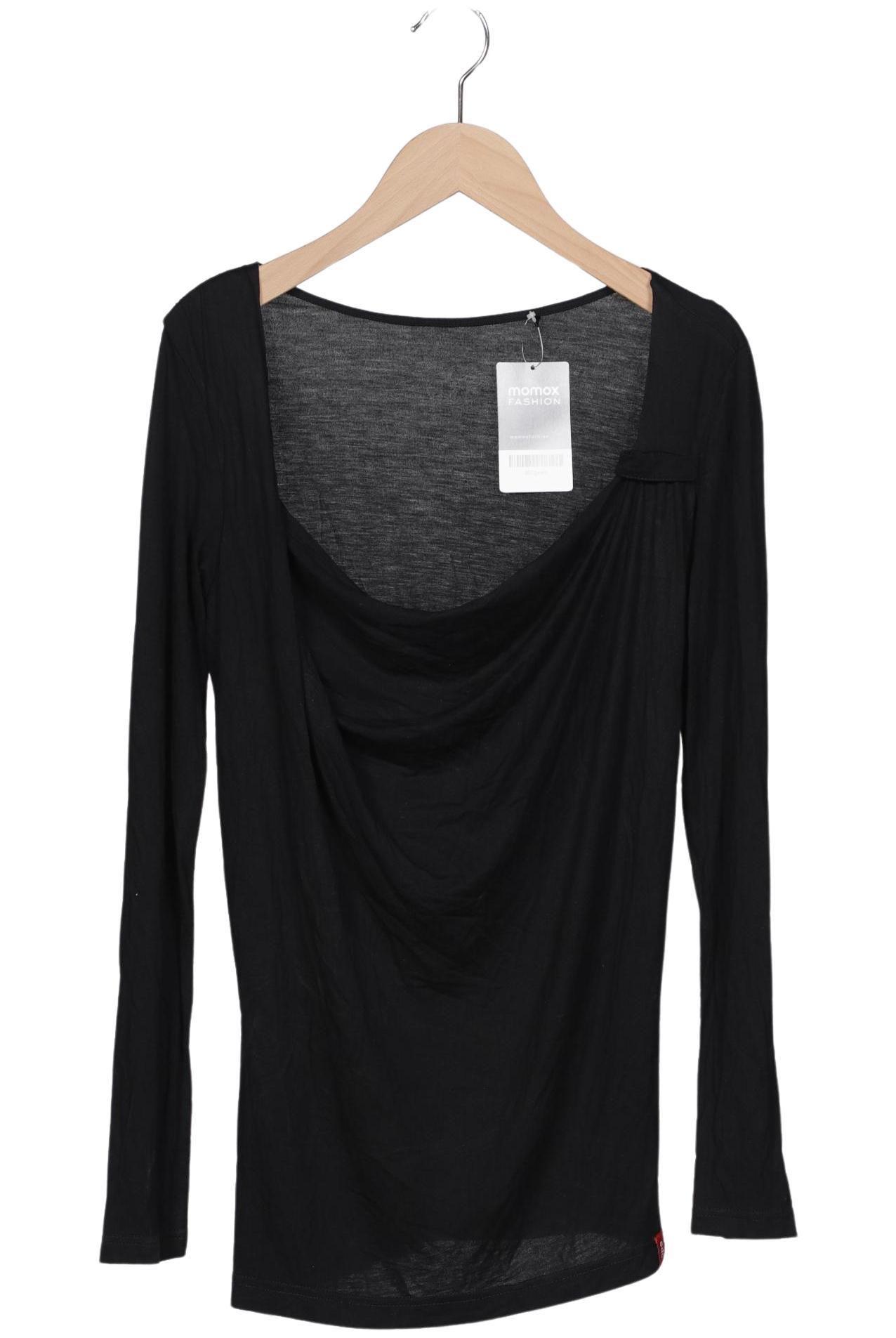 

edc by Esprit Damen Langarmshirt, schwarz, Gr. 34