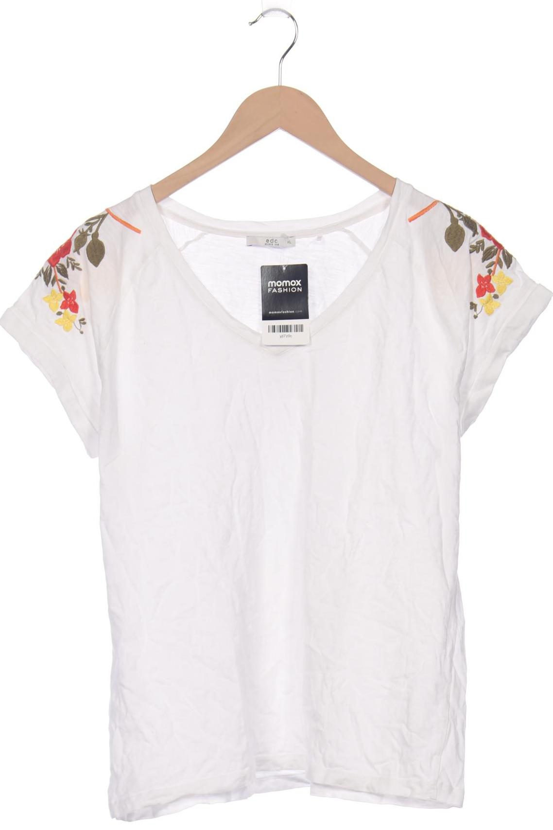 

edc by Esprit Damen T-Shirt, weiß, Gr. 44