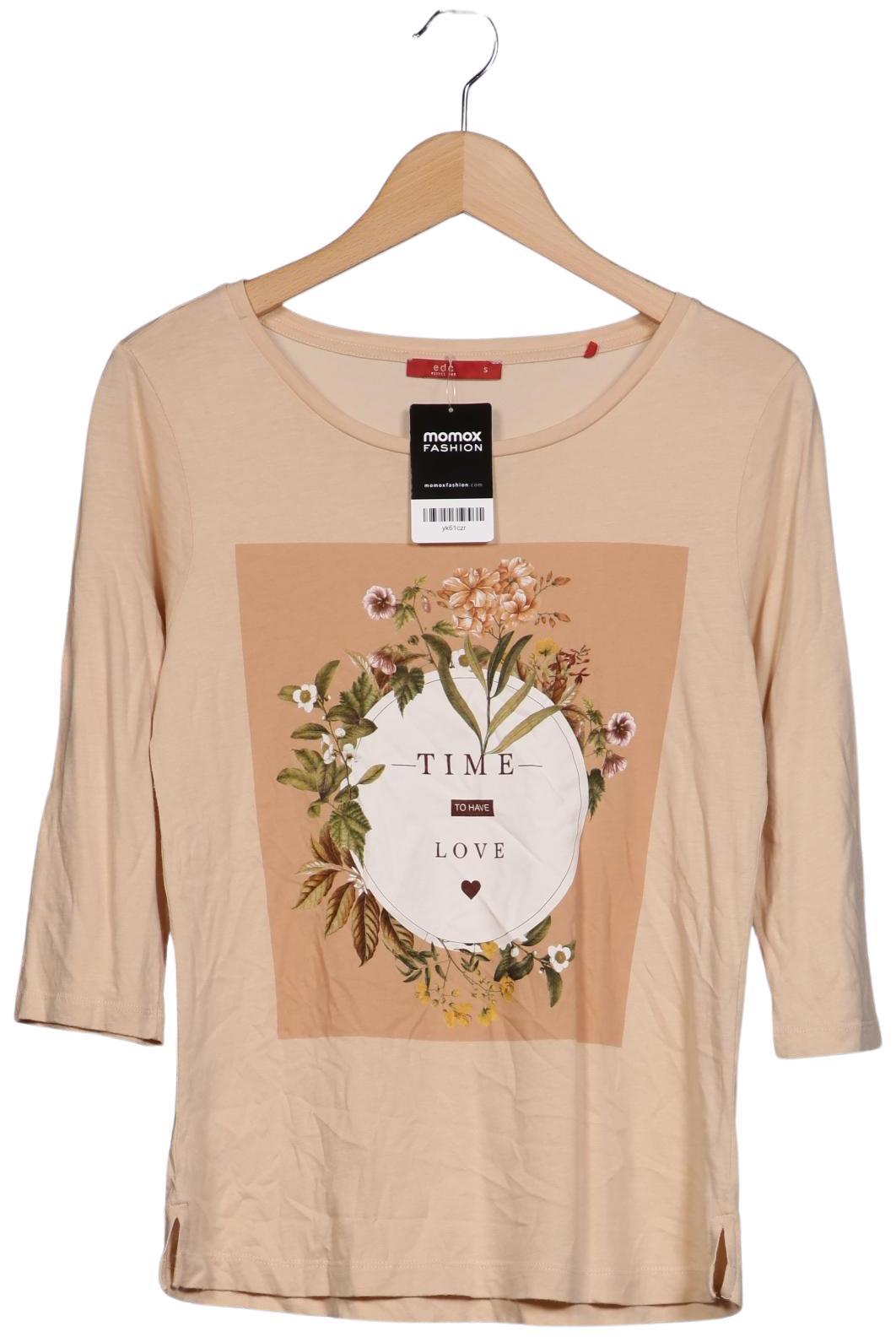 

edc by Esprit Damen Langarmshirt, beige, Gr. 36