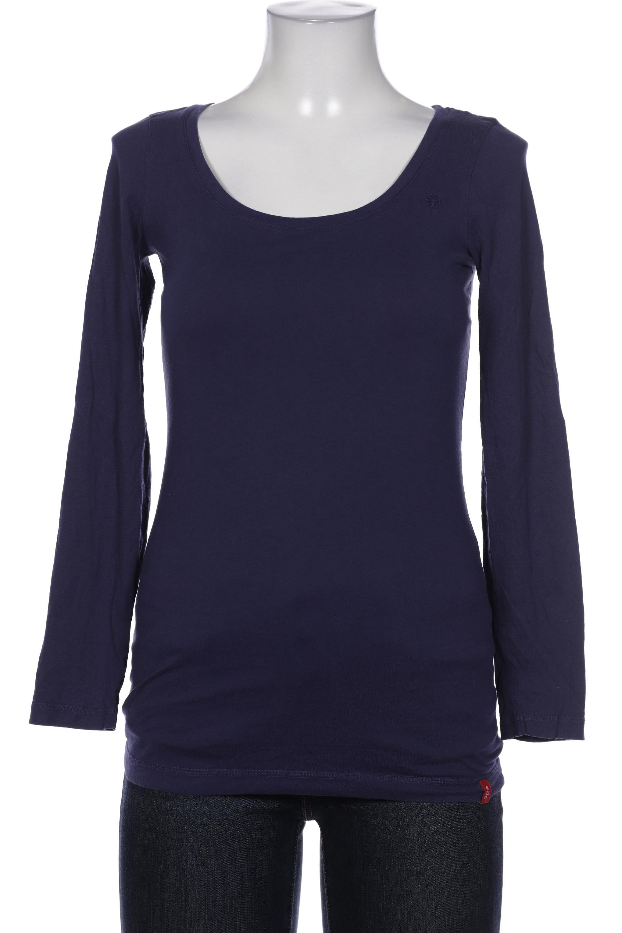 

edc by Esprit Damen Langarmshirt, marineblau, Gr. 36