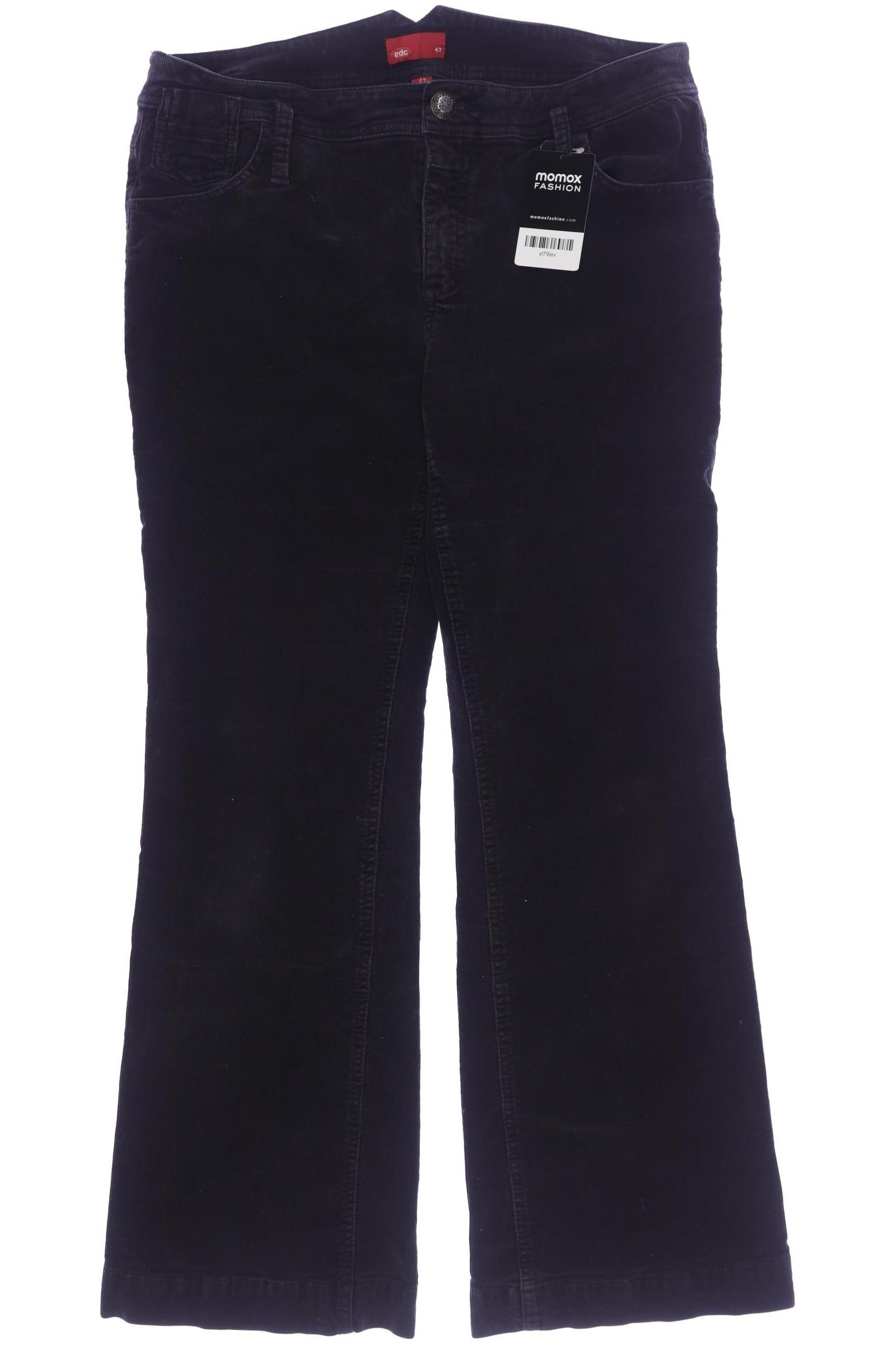 

edc by Esprit Damen Stoffhose, schwarz, Gr. 42