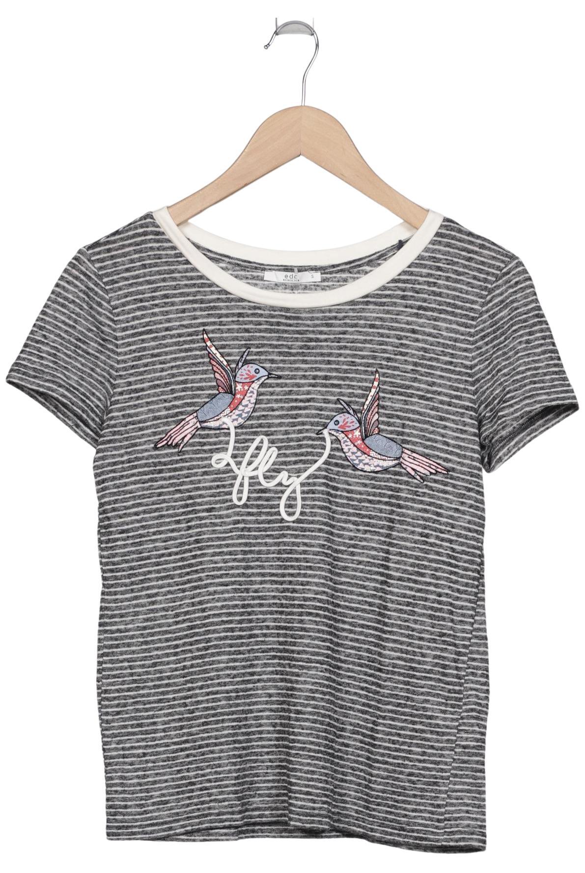 

edc by Esprit Damen T-Shirt, grau, Gr. 36