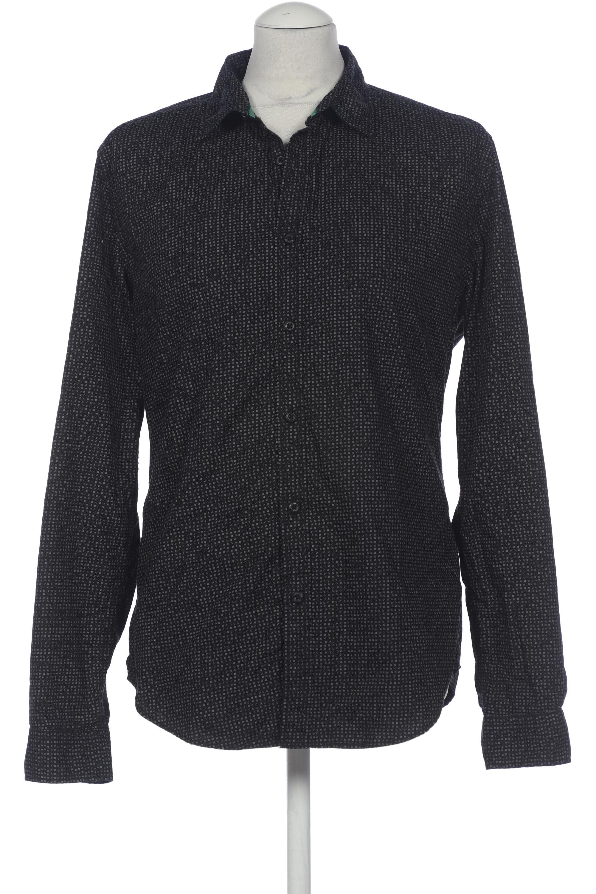 

edc by Esprit Herren Hemd, schwarz, Gr. 48