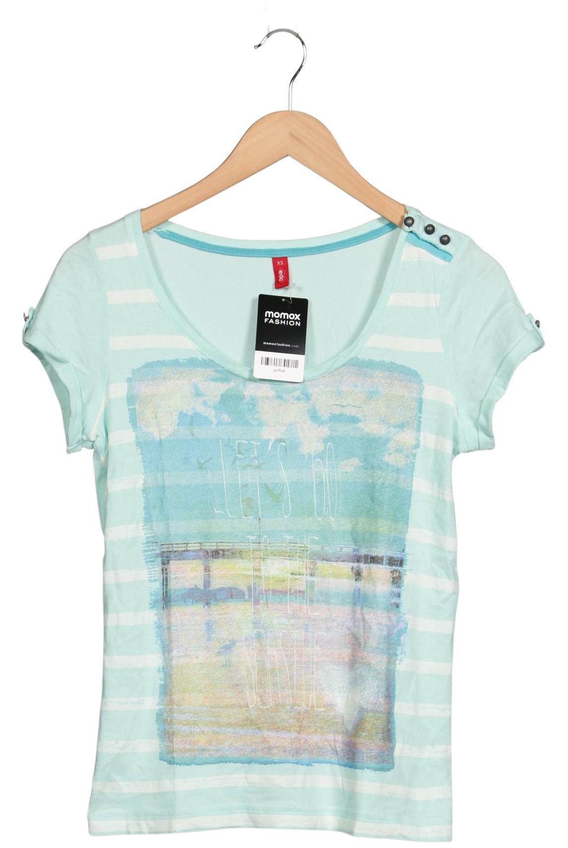 

edc by Esprit Damen T-Shirt, hellblau, Gr. 34