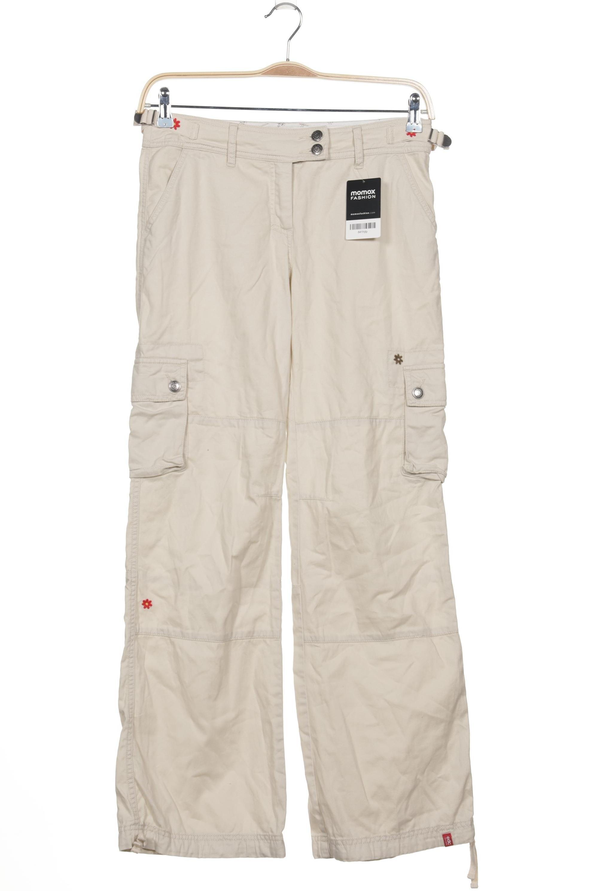 

edc by Esprit Damen Stoffhose, beige, Gr. 38