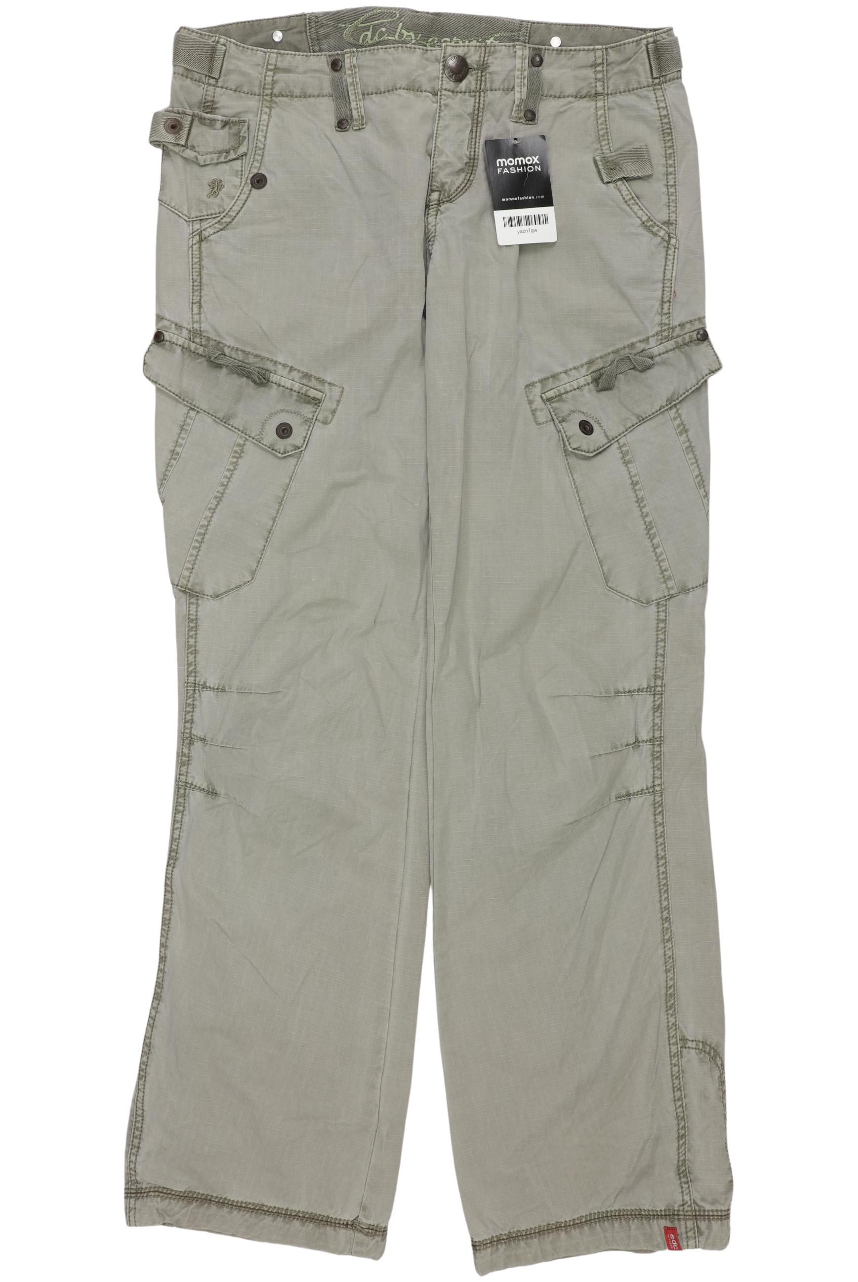 

edc by Esprit Damen Stoffhose, grün, Gr. 36