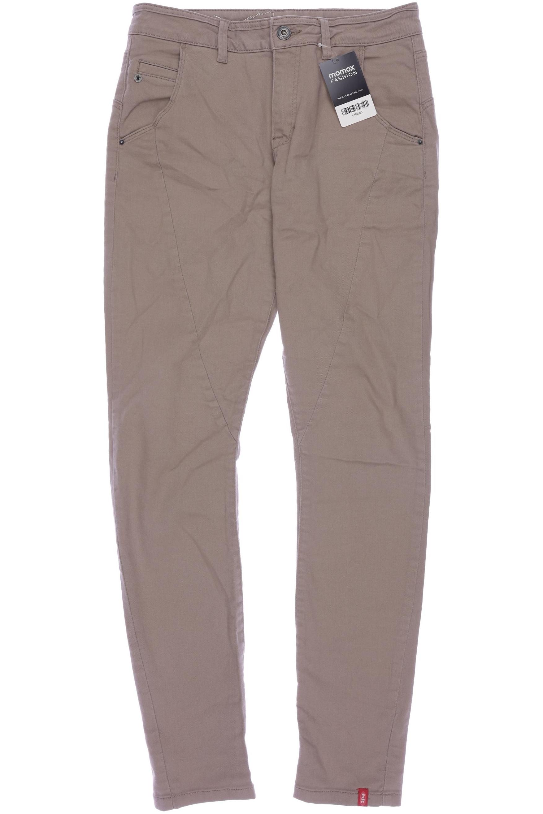 

edc by Esprit Damen Stoffhose, braun, Gr. 32