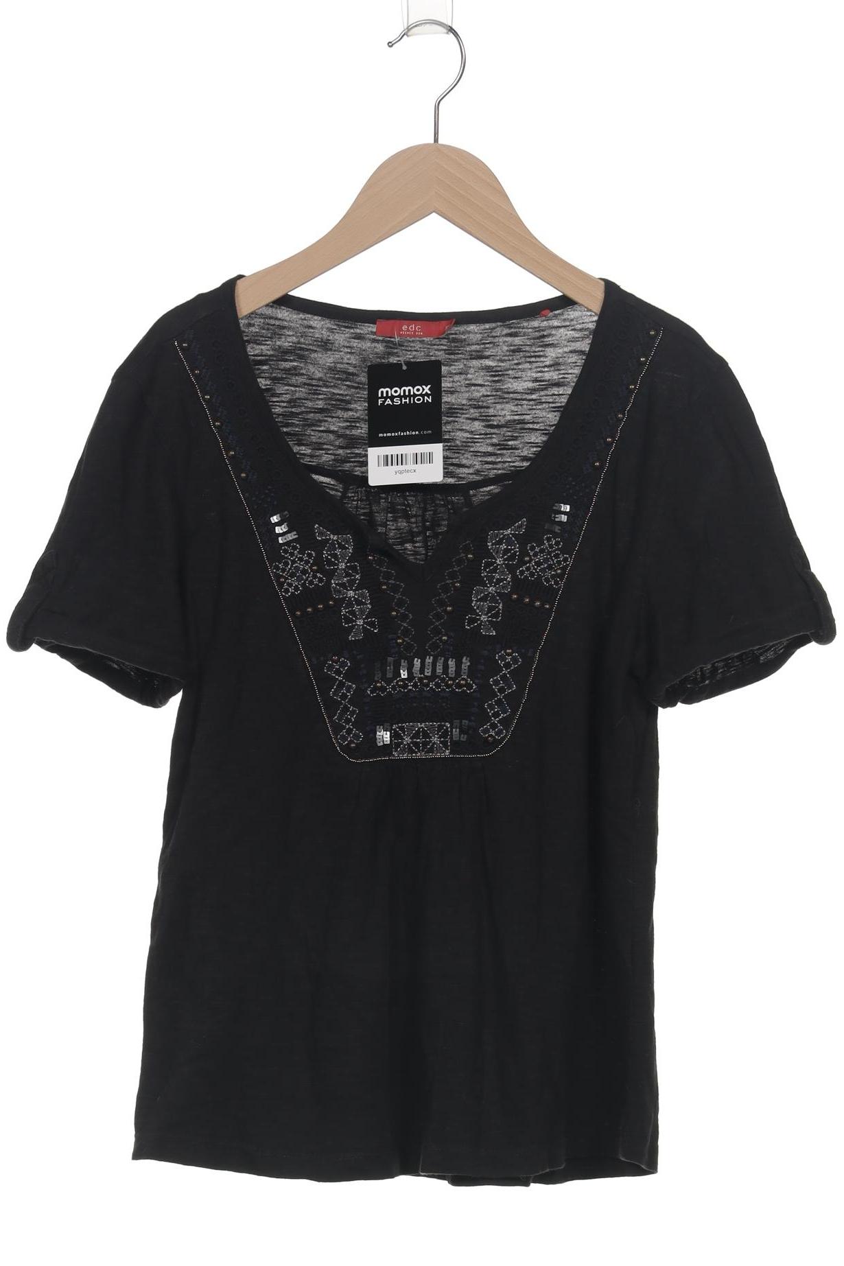 

edc by Esprit Damen T-Shirt, schwarz, Gr. 34