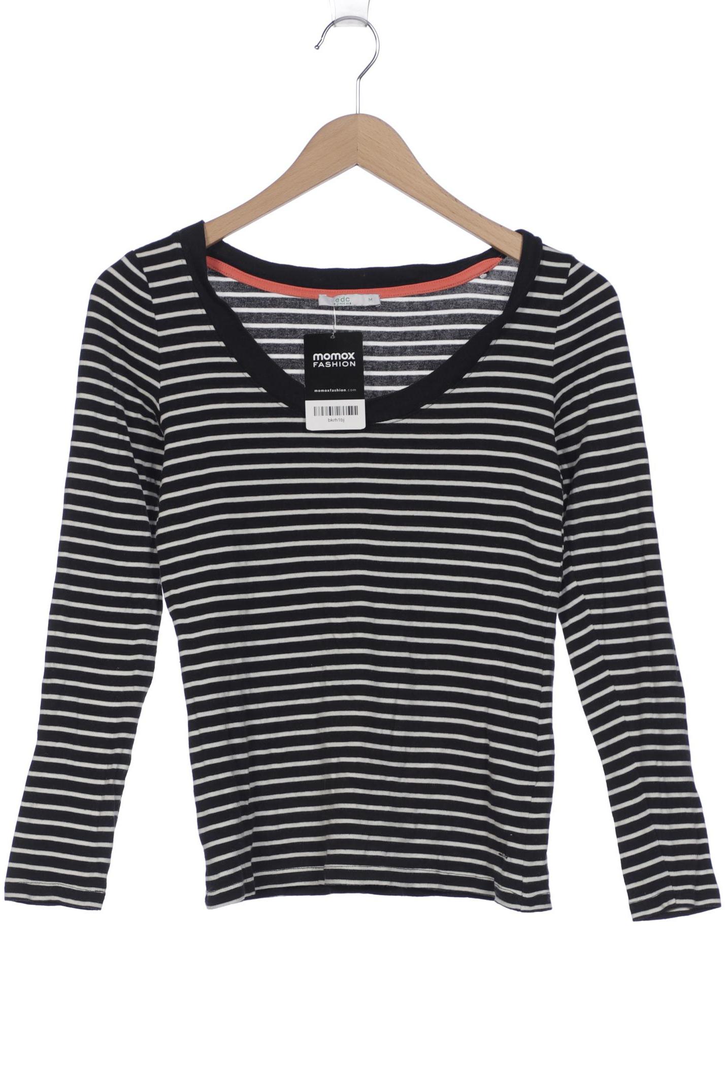 

edc by Esprit Damen Langarmshirt, schwarz, Gr. 38