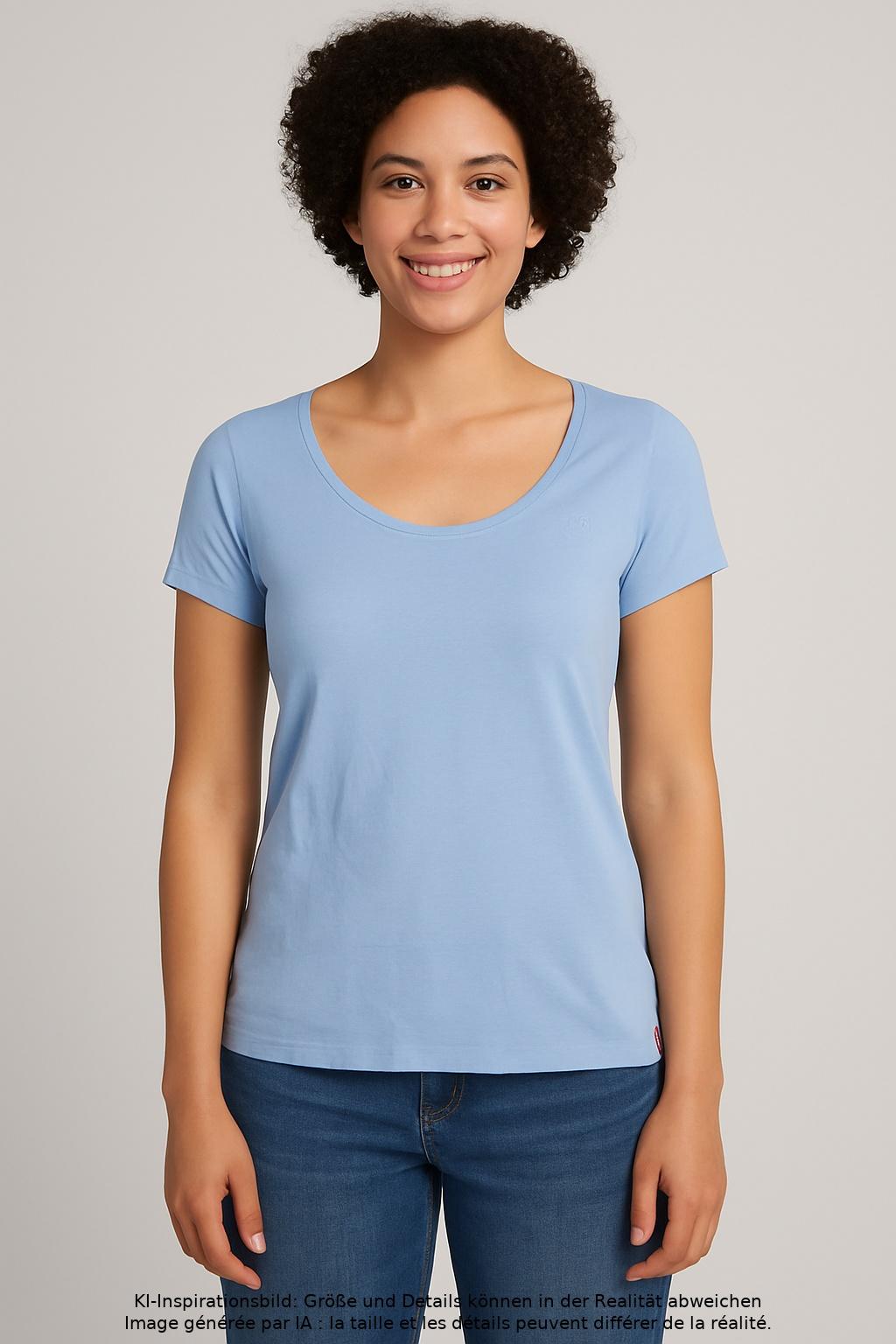 

edc by Esprit Damen T-Shirt, hellblau, Gr. 44