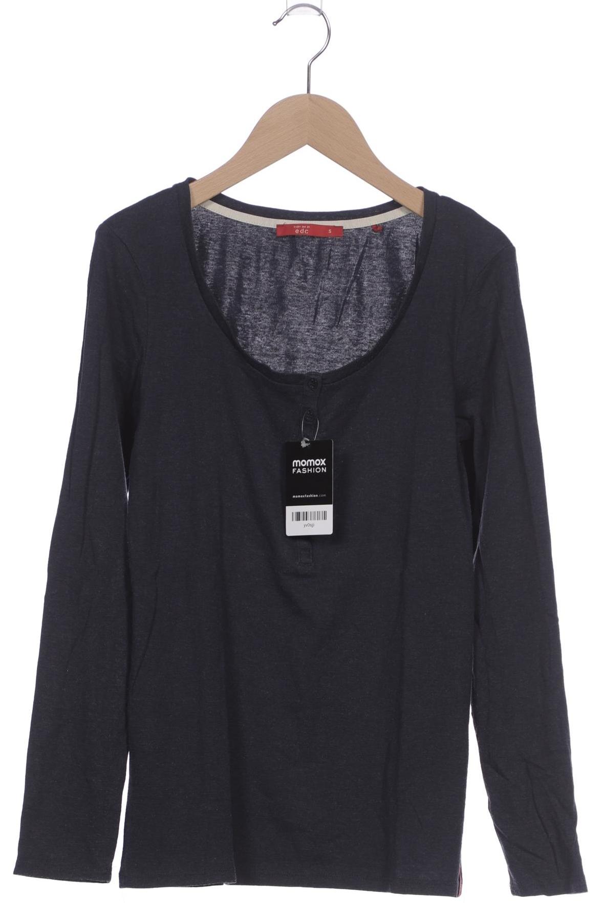 

edc by Esprit Damen Langarmshirt, marineblau, Gr. 36