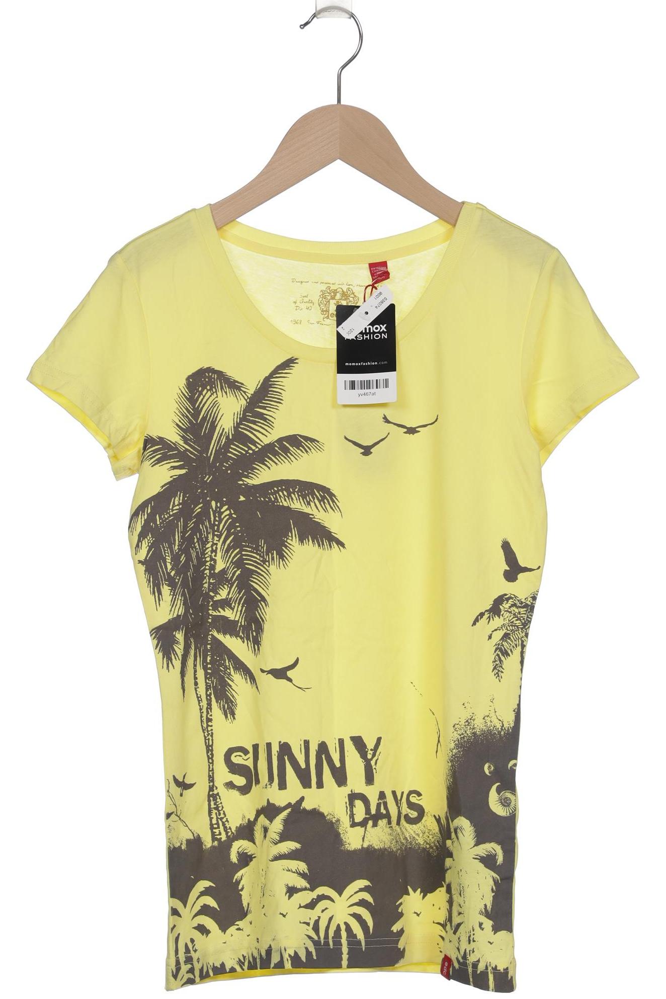 

edc by Esprit Damen T-Shirt, gelb, Gr. 36