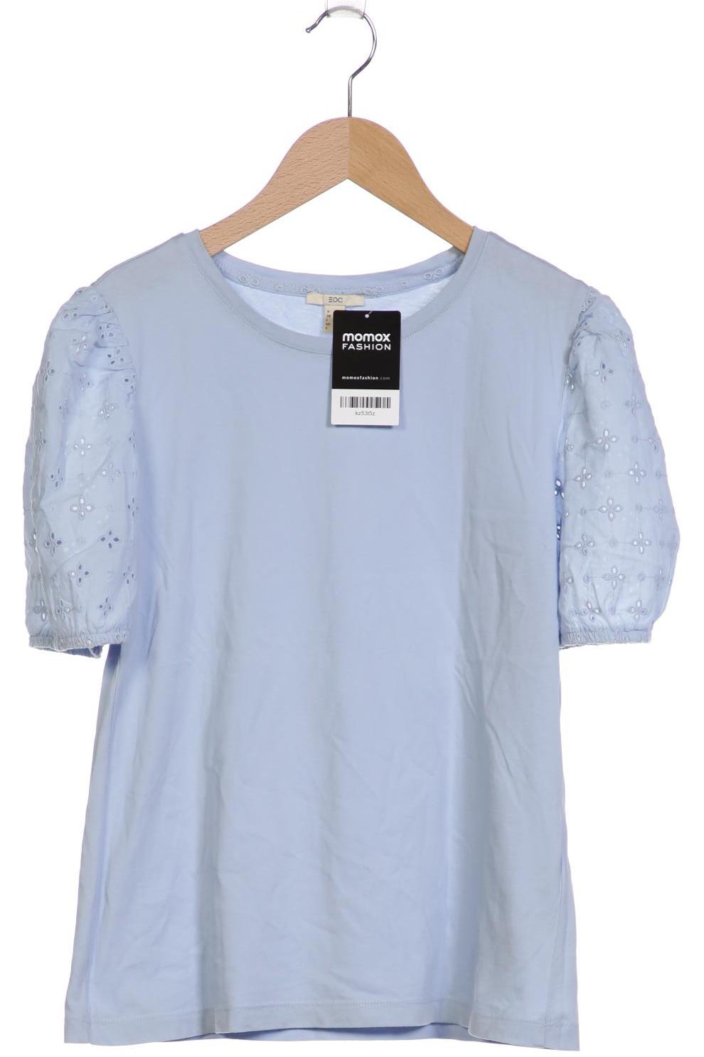 

edc by Esprit Damen T-Shirt, blau, Gr. 38