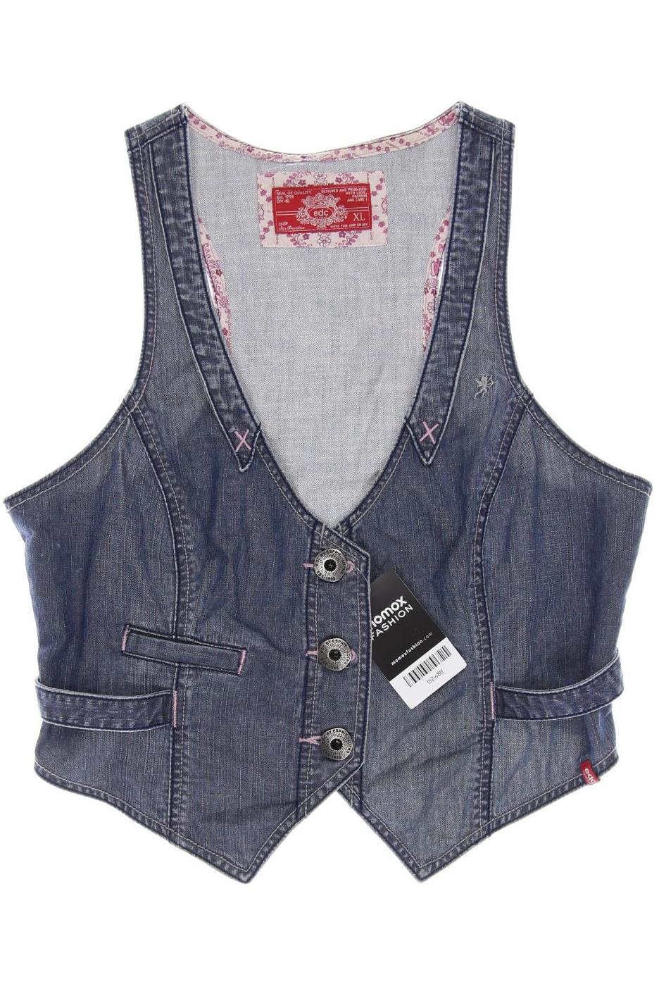 

edc by Esprit Damen Weste, blau, Gr. 44