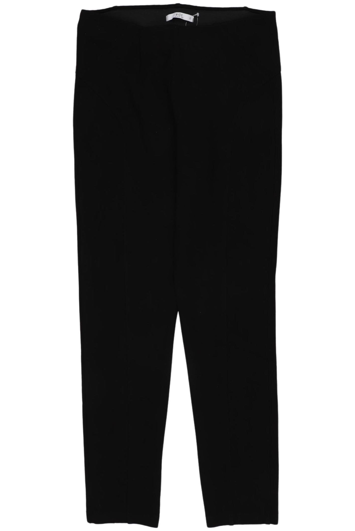 

edc by Esprit Damen Stoffhose, schwarz, Gr. 0