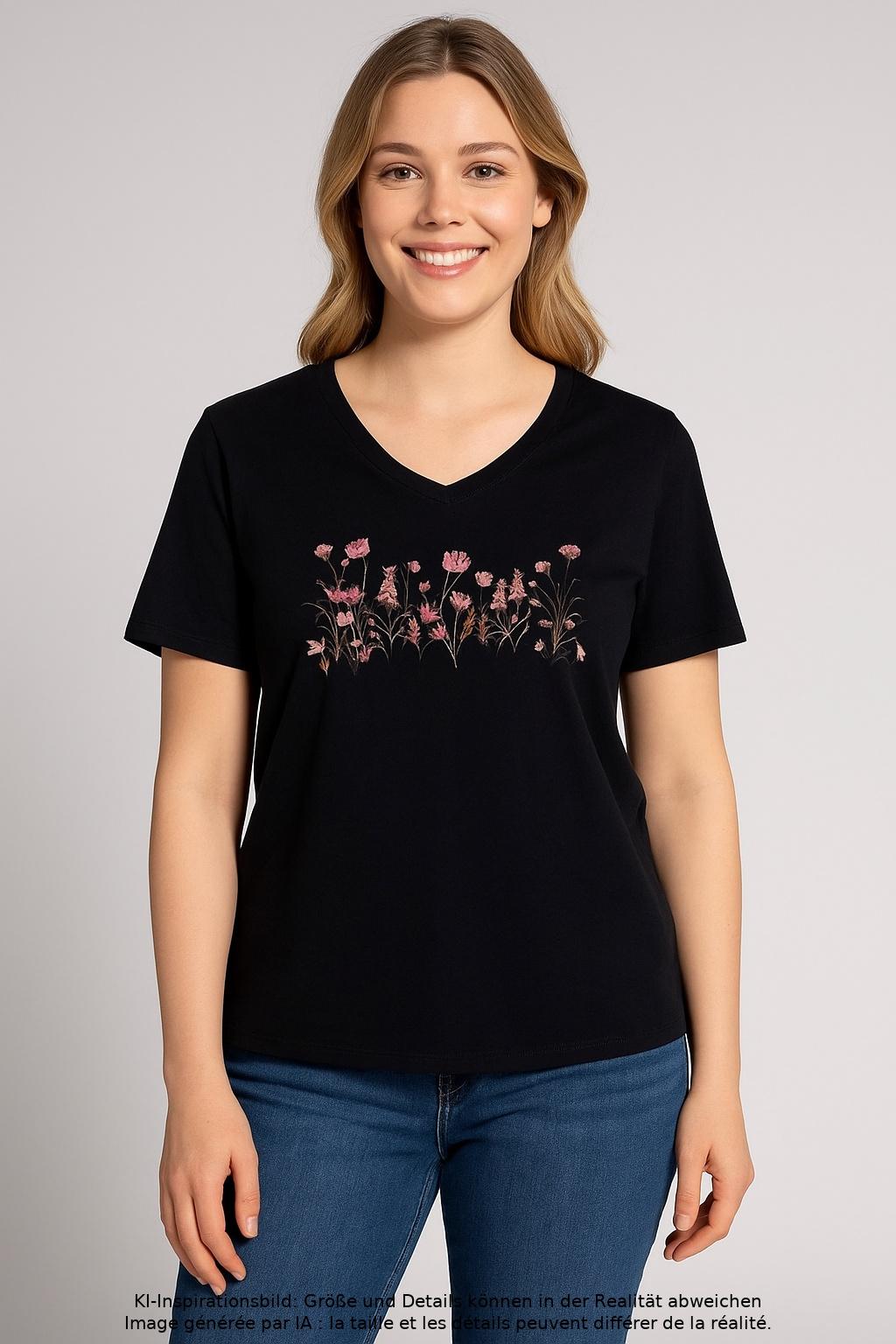 

edc by Esprit Damen T-Shirt, marineblau, Gr. 42