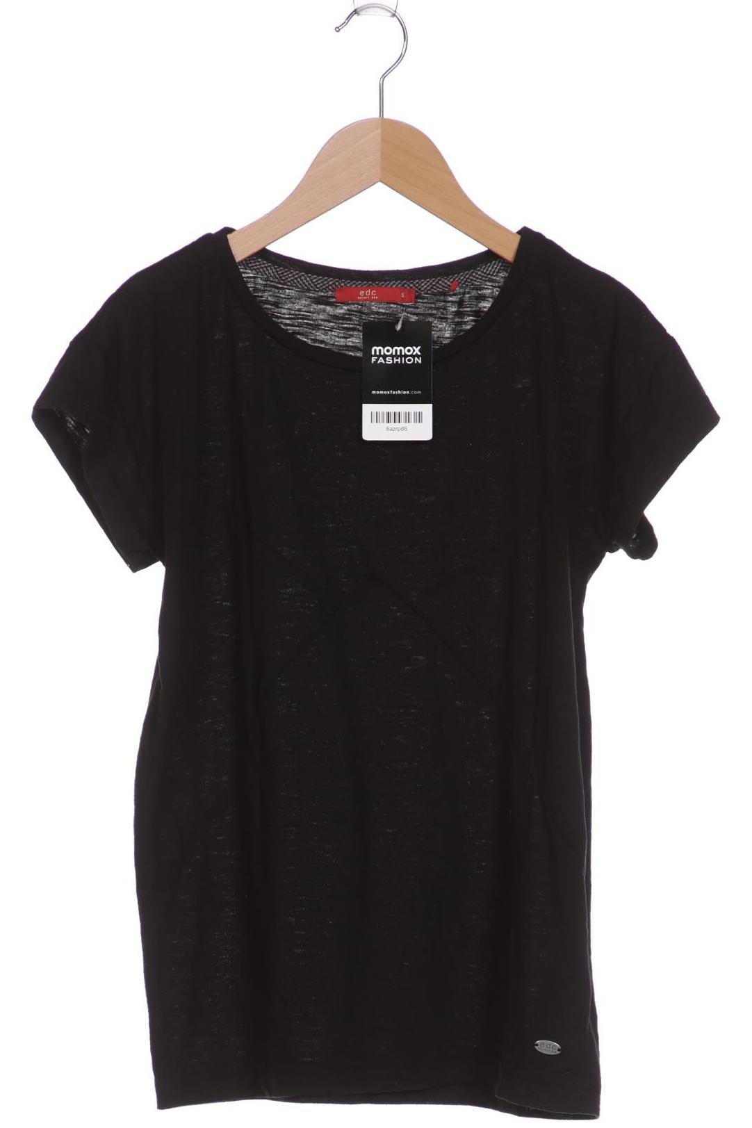 

edc by Esprit Damen T-Shirt, schwarz, Gr. 36