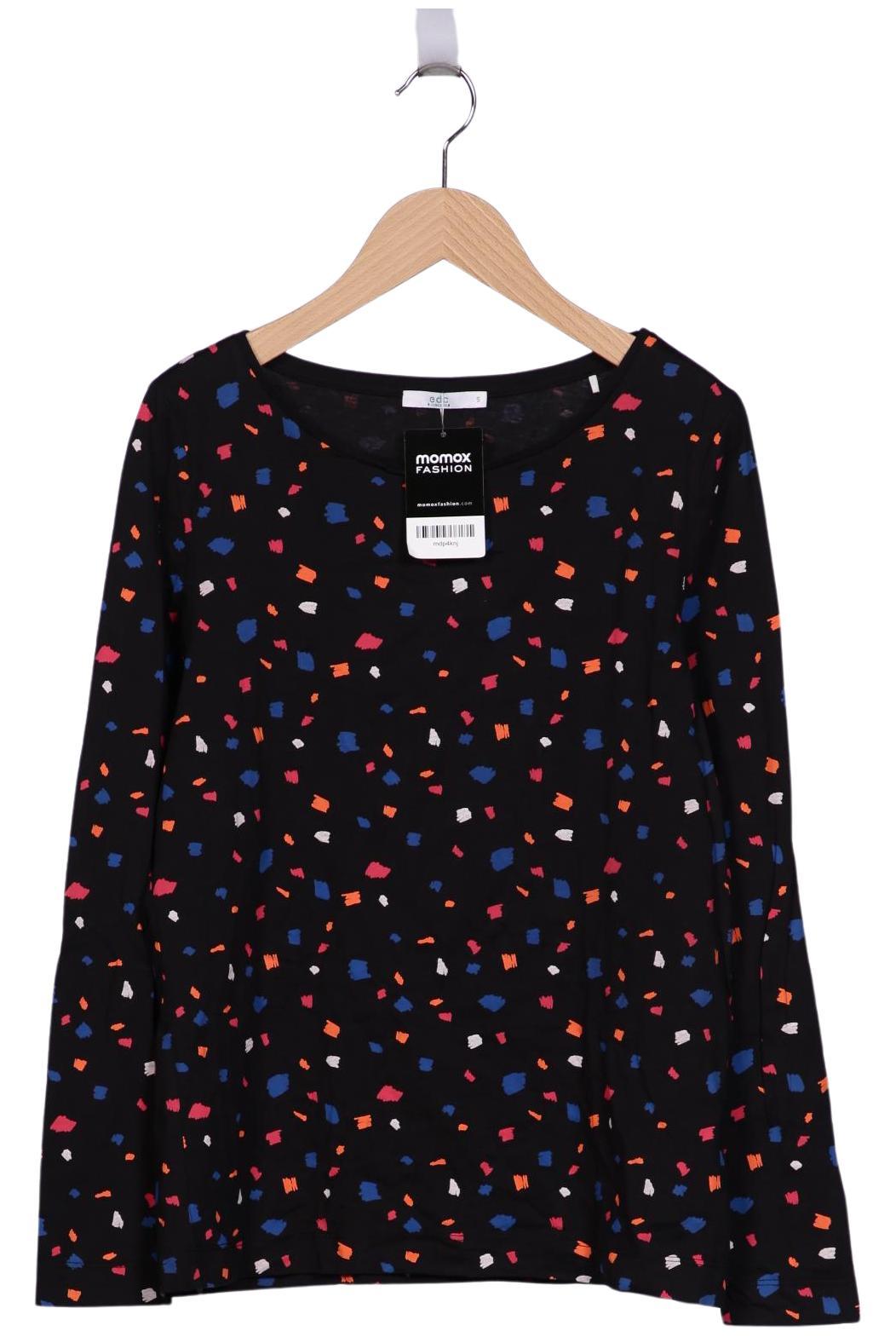 

edc by Esprit Damen Langarmshirt, schwarz, Gr. 36