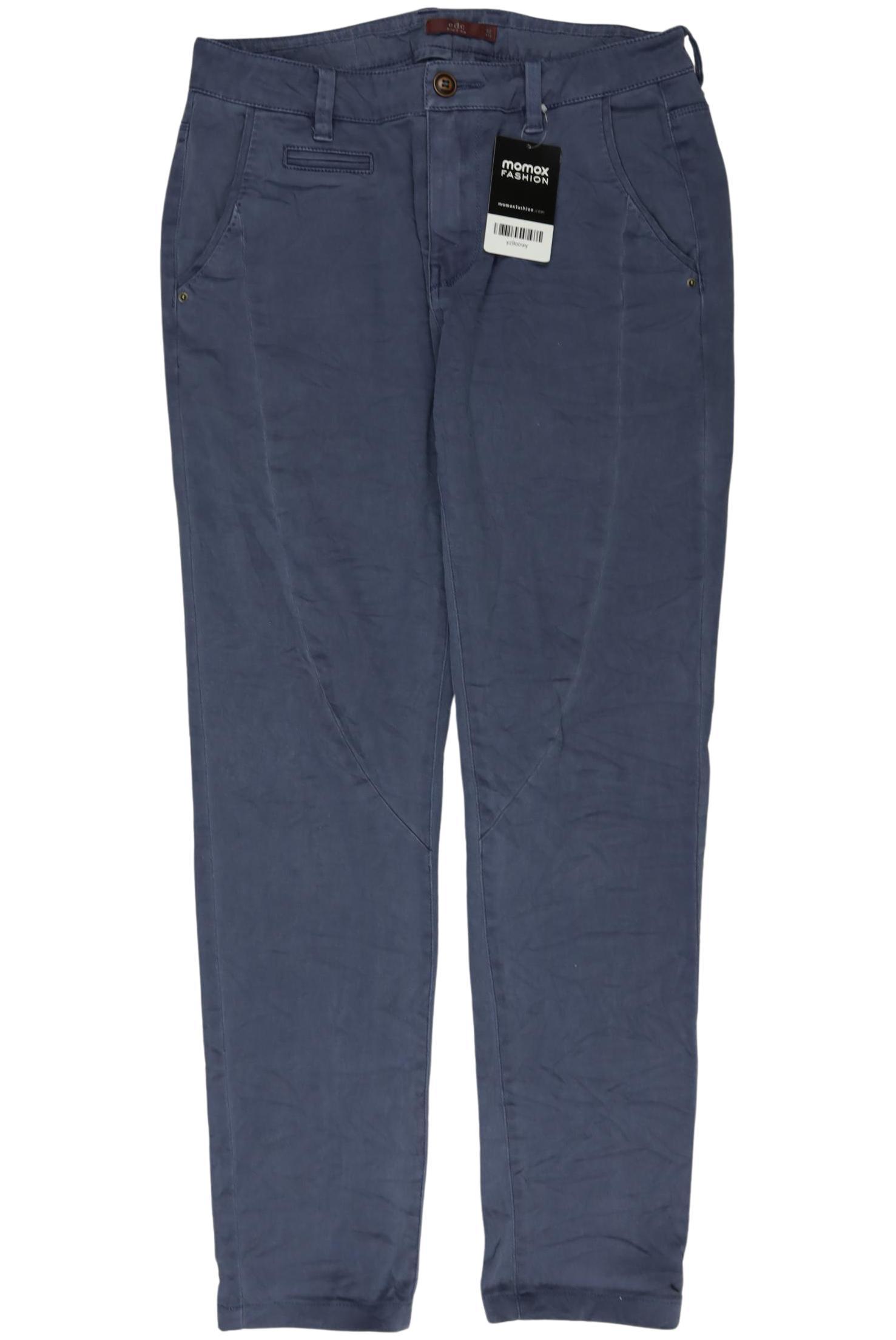 

edc by Esprit Damen Stoffhose, blau, Gr. 32
