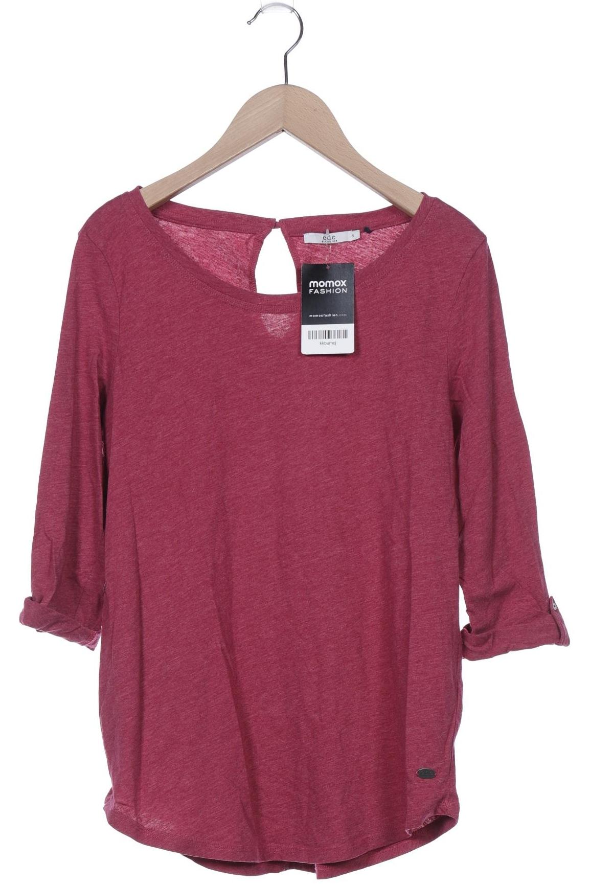 

edc by Esprit Damen Langarmshirt, bordeaux, Gr. 36