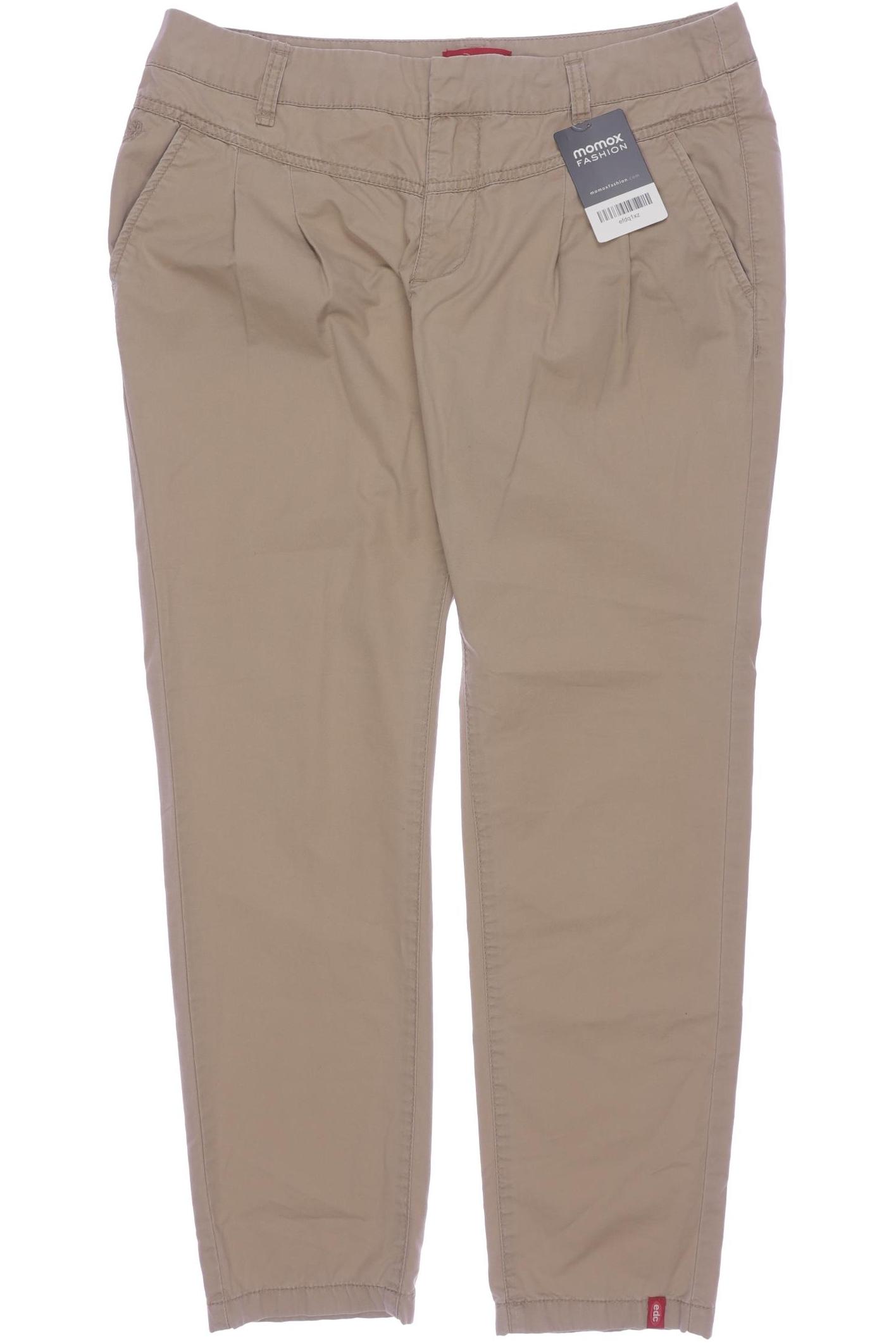 

edc by Esprit Damen Stoffhose, beige, Gr. 36