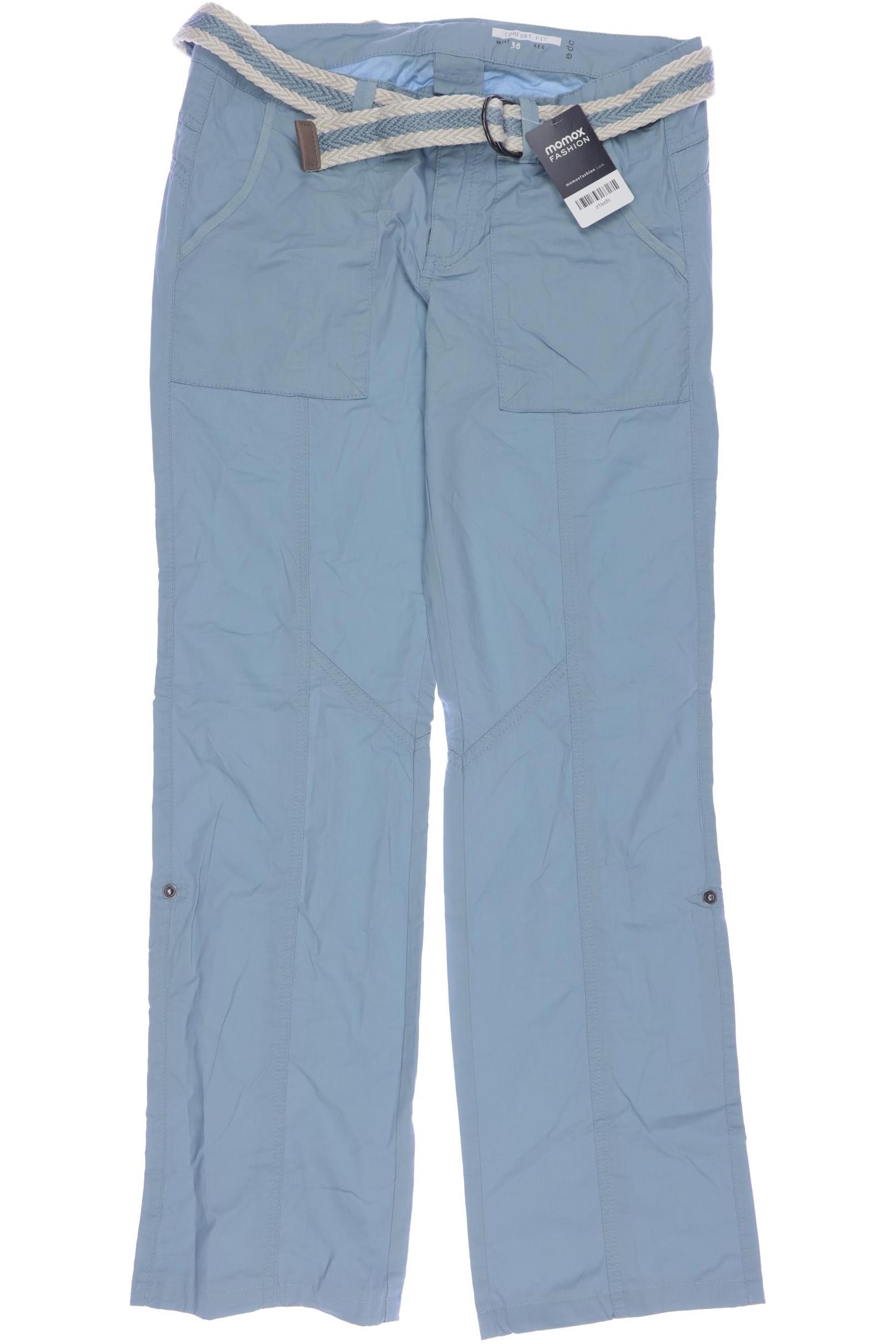 

edc by Esprit Damen Stoffhose, türkis, Gr. 38