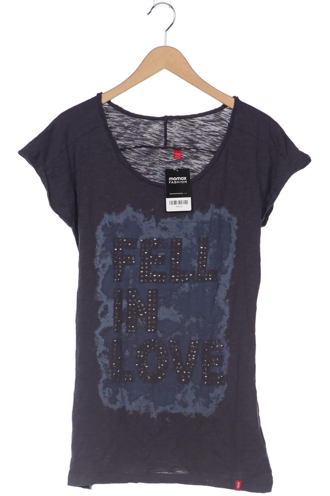 

edc by Esprit Damen T-Shirt, marineblau, Gr. 38