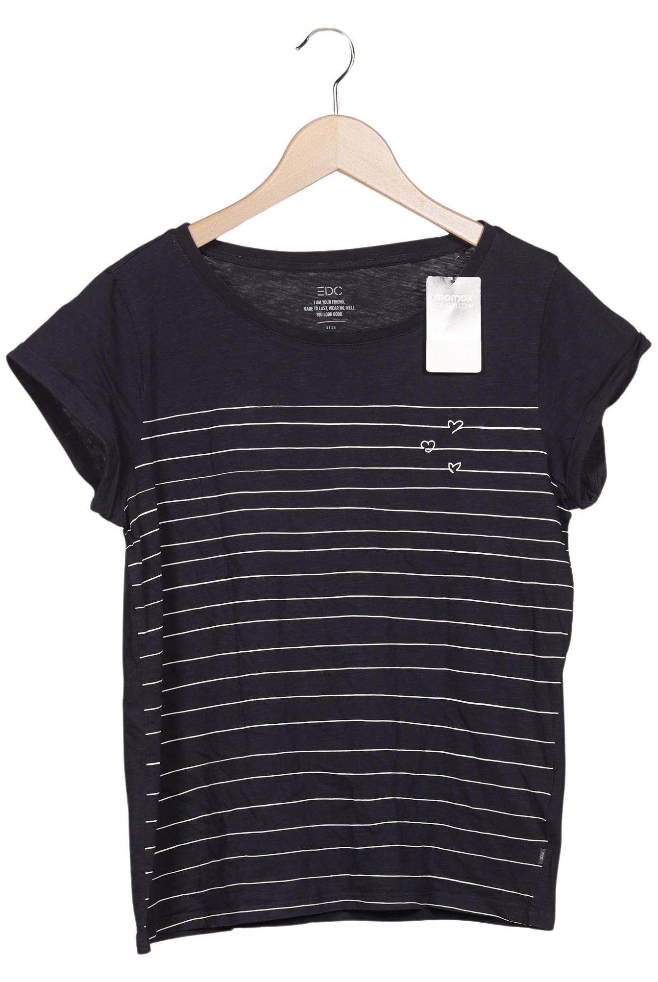 

edc by Esprit Damen T-Shirt, marineblau, Gr. 38