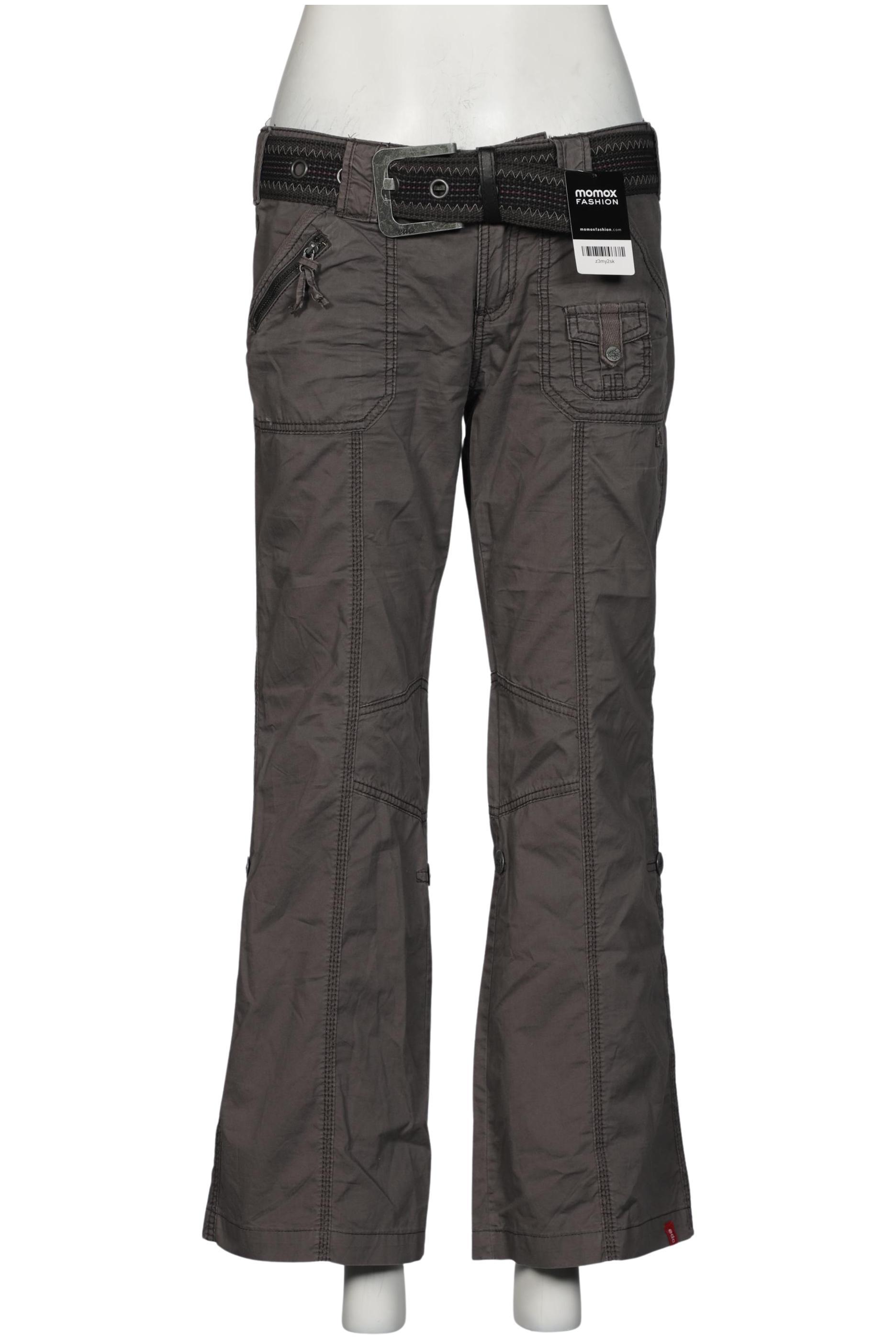 

edc by Esprit Damen Stoffhose, grau, Gr. 38