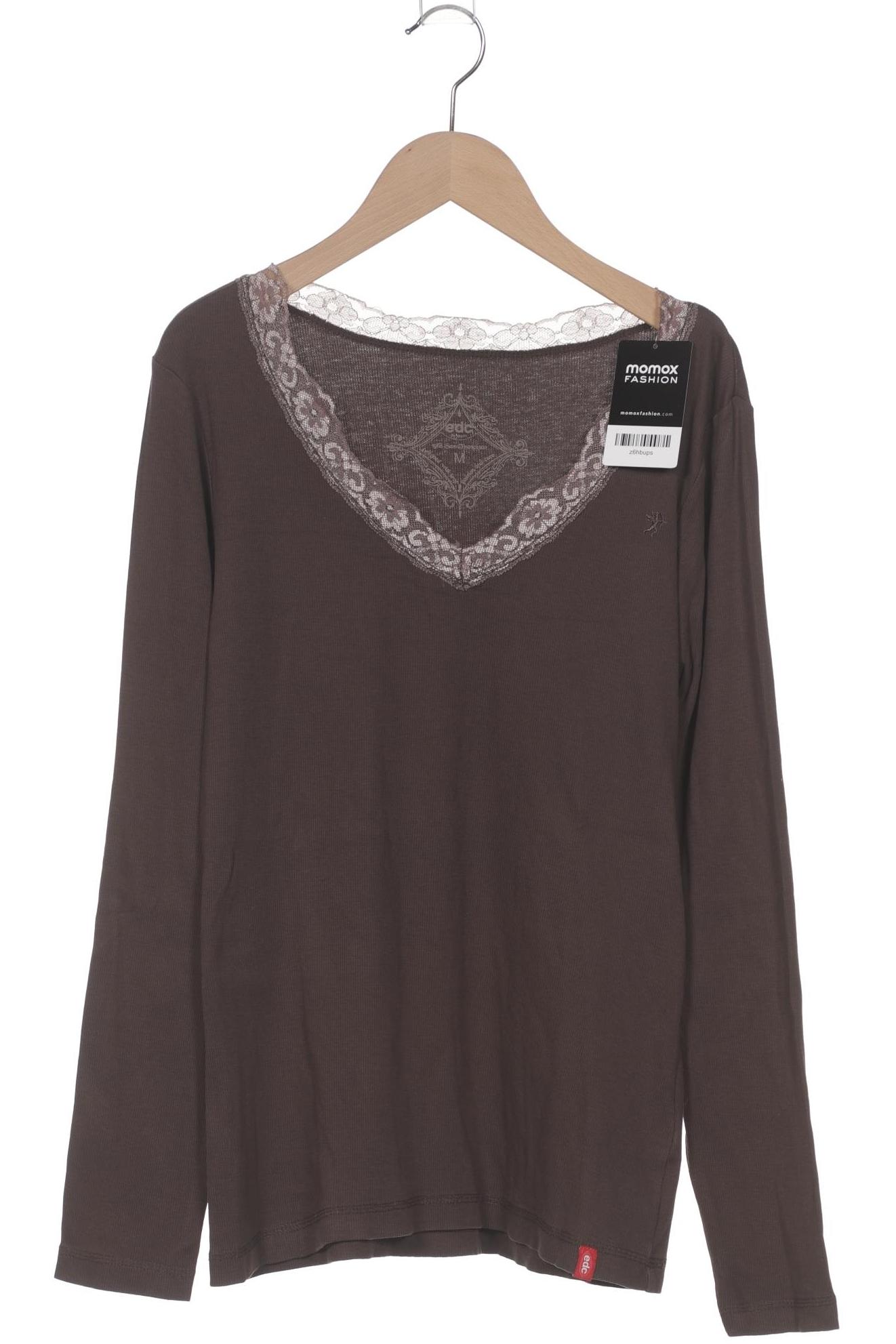 

edc by Esprit Damen Langarmshirt, braun, Gr. 38