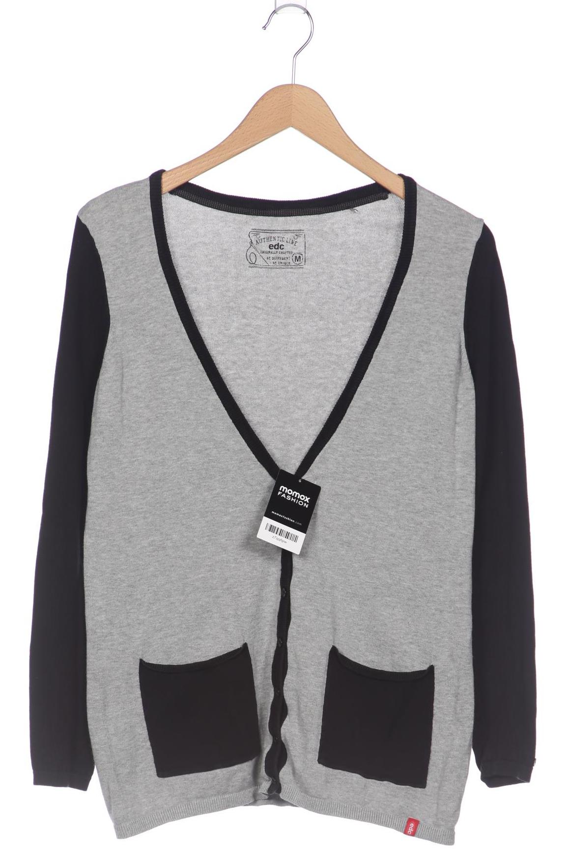 

edc by Esprit Damen Strickjacke, grau, Gr. 38